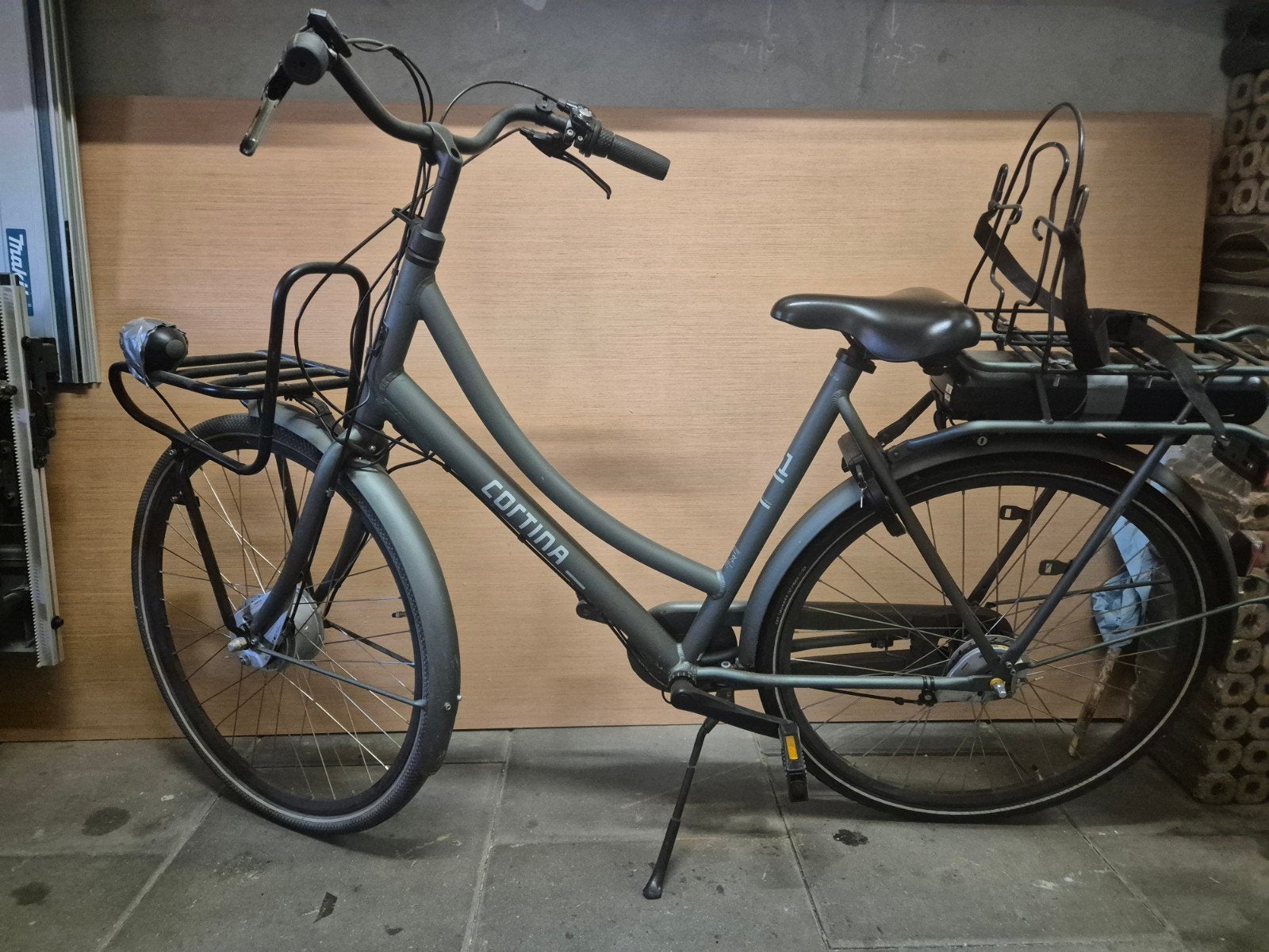 Cortina E-U4 Transport elektrische fiets - Groen, 47 tot 51 cm, Ophalen of Verzenden, Gebruikt