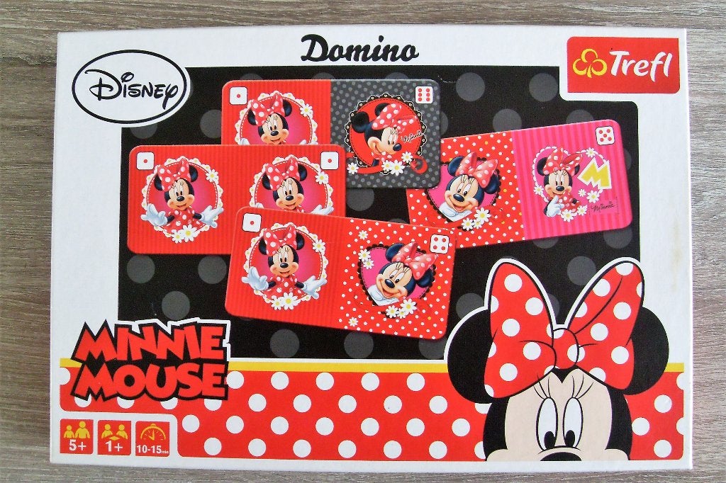 Minnnie Mouse Domino Gezelschapsspel Disney Mickey Mouse, Ophalen of Verzenden, Mickey Mouse, Zo goed als nieuw, Beeldje of Figuurtje