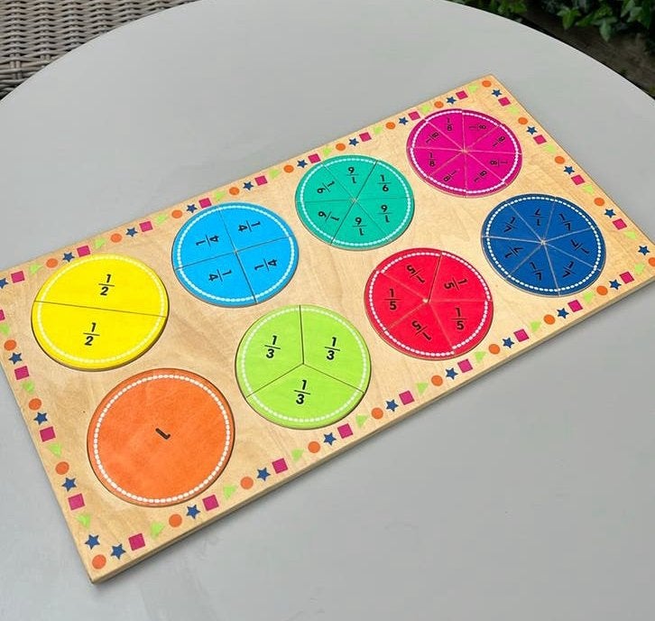 Vintage Houten Breuken Puzzel - Educatief Speelgoed, Ophalen of Verzenden, Gebruikt, Puzzelen