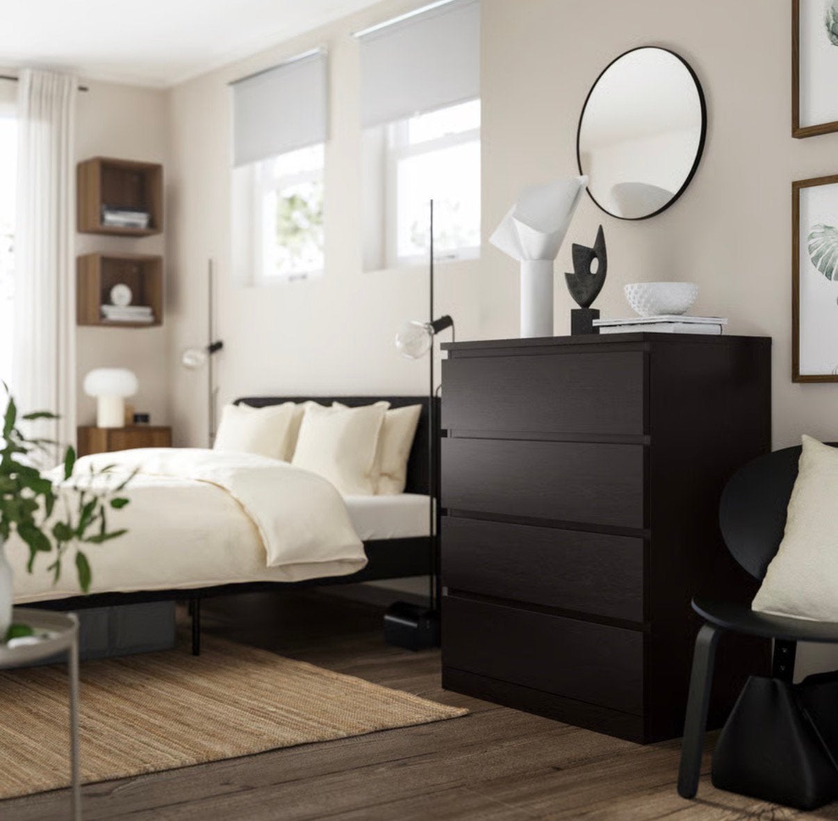 Ikea Malm ladekast, 4 lades, zwart, 80x123cm, NIEUW in doos., Ophalen, 100 tot 150 cm, Nieuw, 50 tot 100 cm