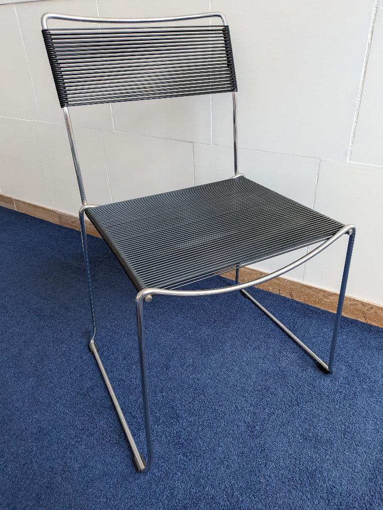 Giandomenico Belotti spaghetti stoel, Huis en Inrichting, Ophalen, Design jaren 80 modern, Zwart, Zo goed als nieuw