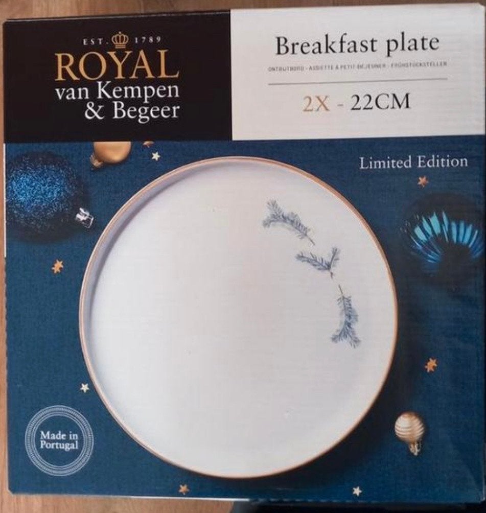 Royal van Kempen & Begeer Ontbijtborden - Limited Edition, Huis en Inrichting, Overige merken, Keramiek, Nieuw, Ophalen of Verzenden