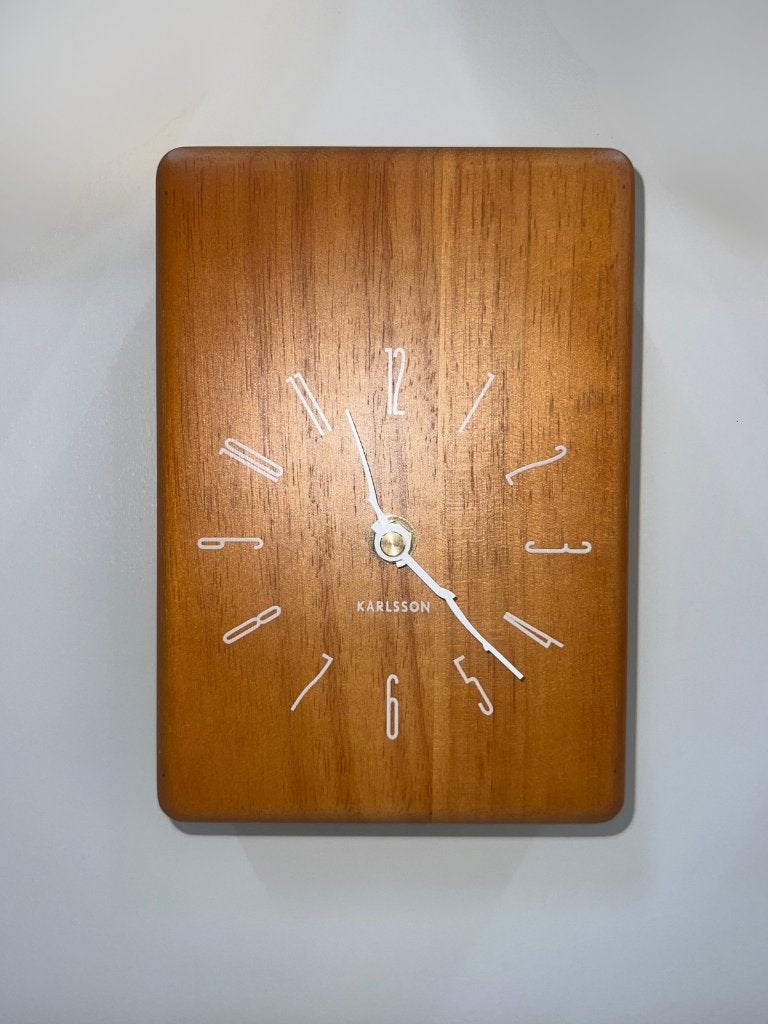 Karlsson Houten Wandklok, Huis en Inrichting, Verzenden, Nieuw, Wandklok
