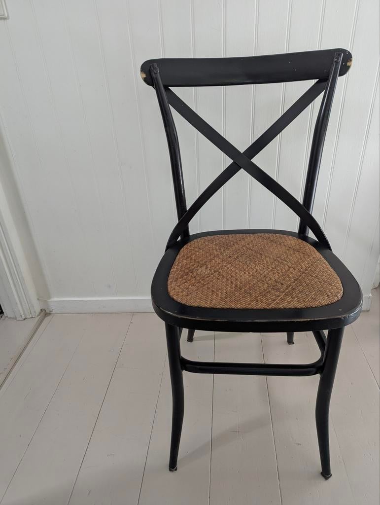 10 Zwarte Cross/Kruisstoelen - Bruiloftstoelen, Huis en Inrichting, Stoelen, Ophalen