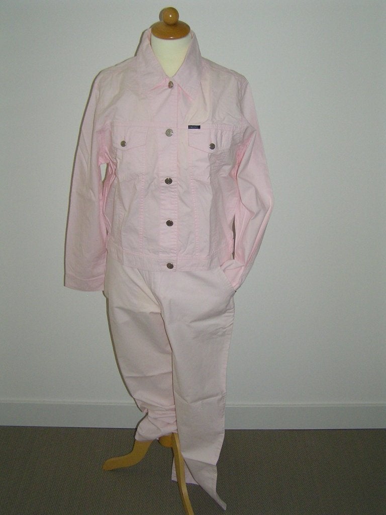 Zacht roze "spijkerpak" maat M., Maat 38/40 (M), Kostuum of Pak, Nieuw, Ophalen of Verzenden