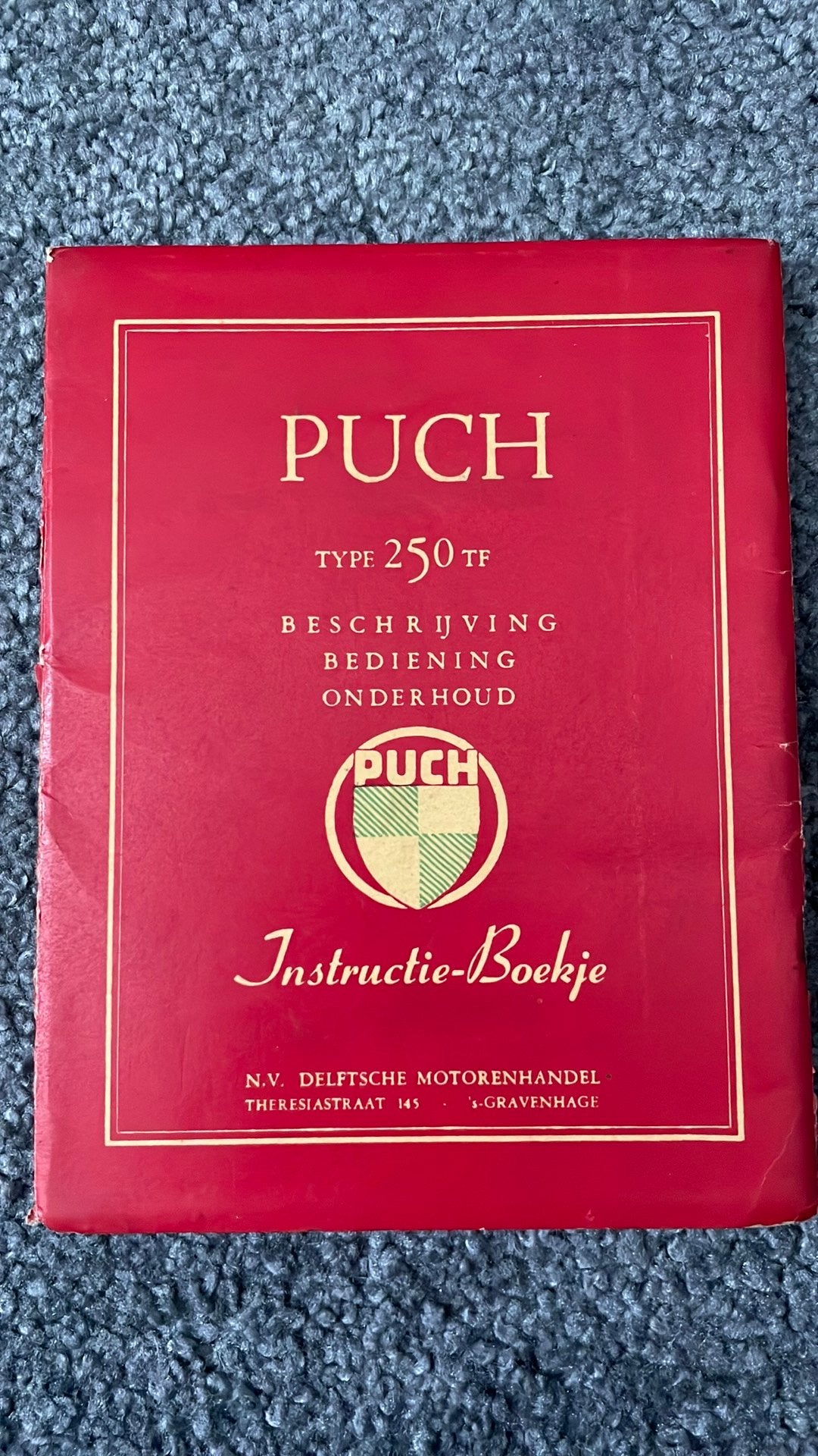 Instructieboekje Puch type 250 TF - Origineel, Motoren, Ophalen of Verzenden, Overige merken