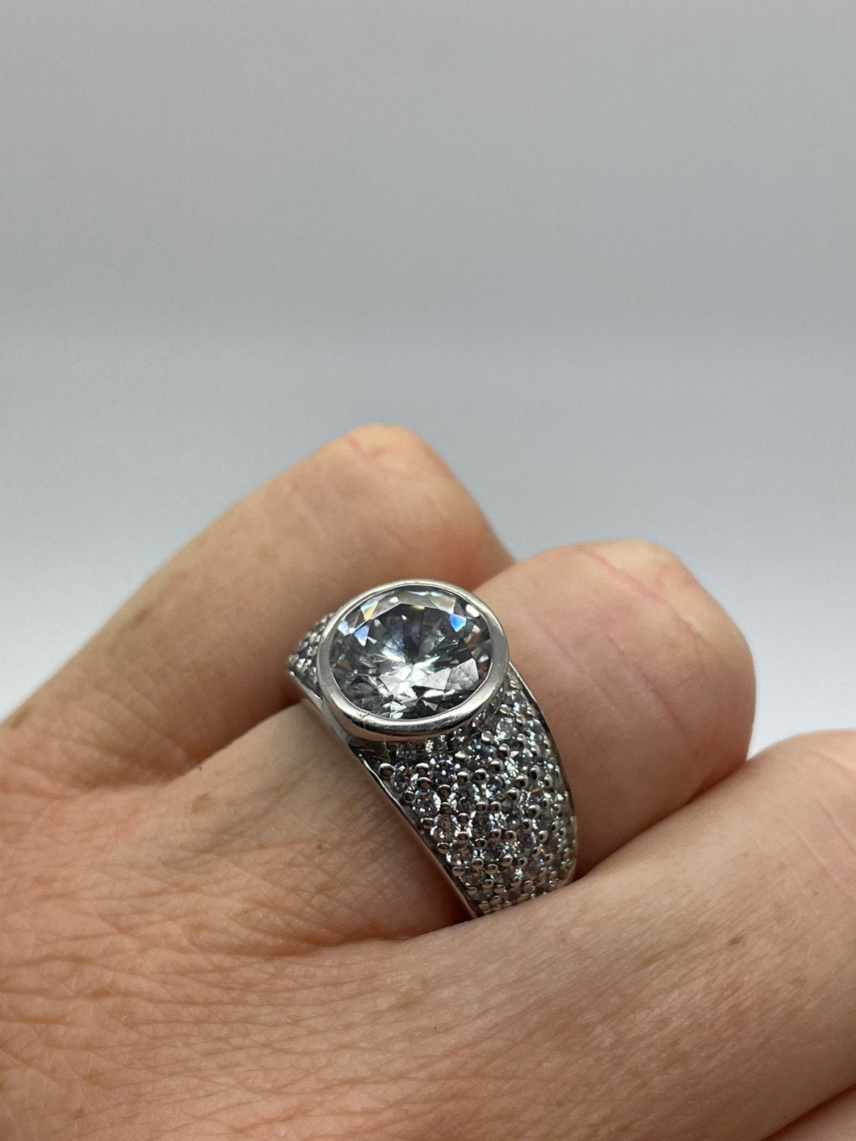 F451 Prachtige zilveren Ti Sento ring maat 17,5, Ophalen of Verzenden, Zo goed als nieuw, X, Dame