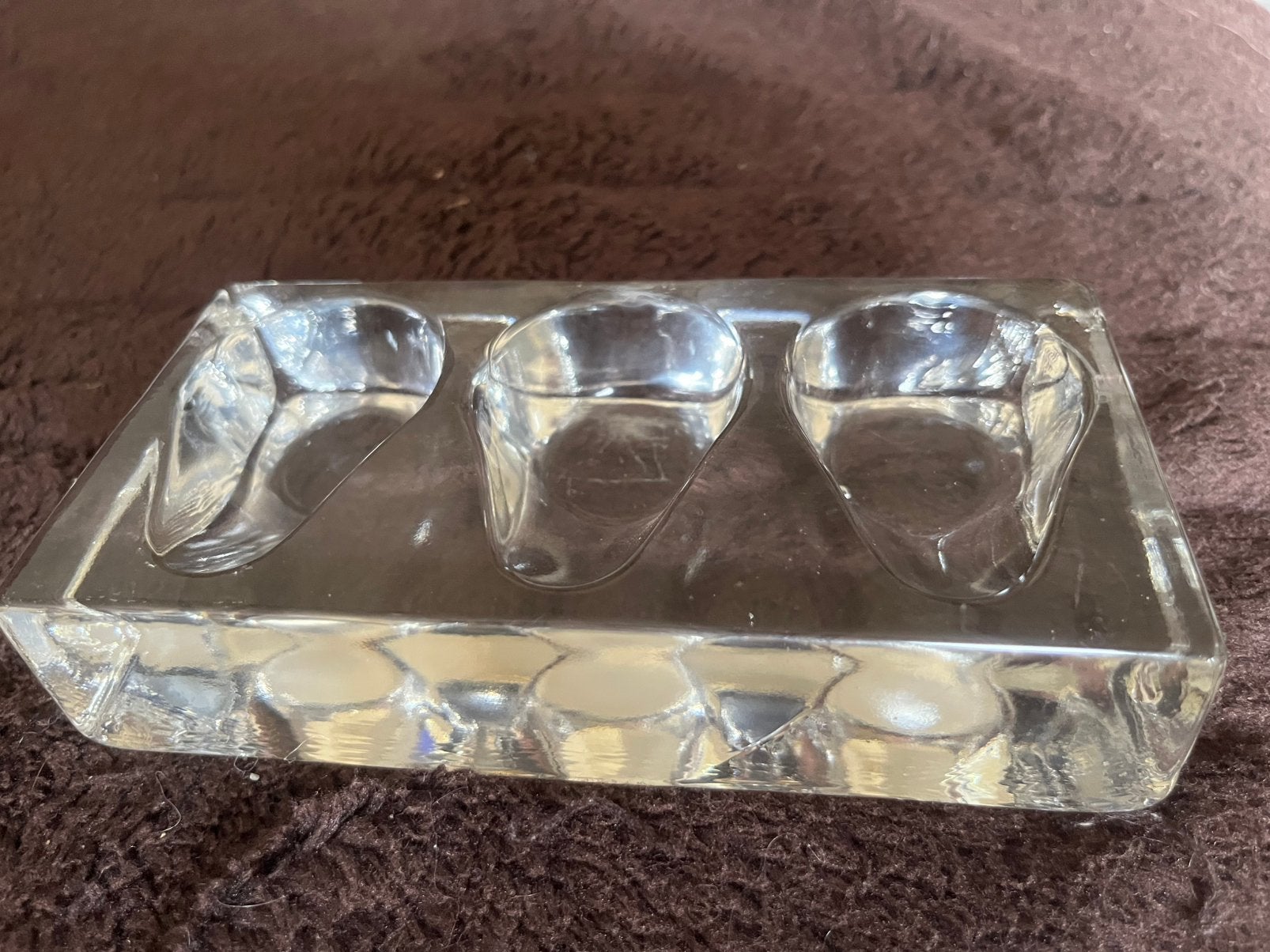 Vintage Scandinavisch Glazen blok Pijpenrek / Pijpenhouder, Antiek en Kunst, Ophalen