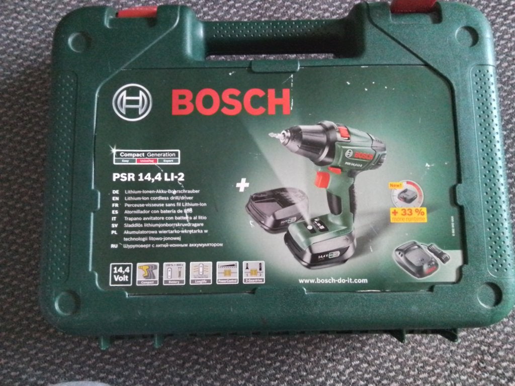 2 accu's en lader bosch PSR14,4 li-2 compact generation, Ophalen, Gebruikt, Minder dan 400 watt, Boor- en Schroefmachine