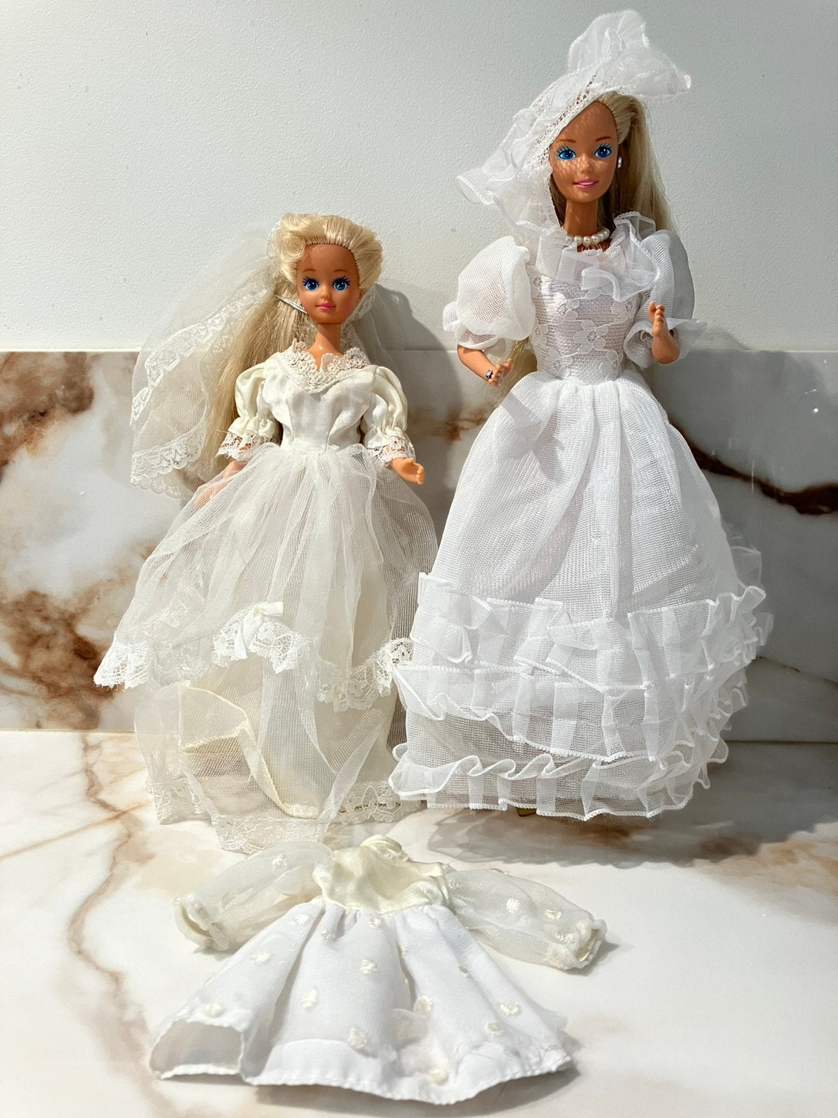 Trouwjurken voor Barbie/Skipper ‘80/‘90, Ophalen of Verzenden, Gebruikt, Kleertjes