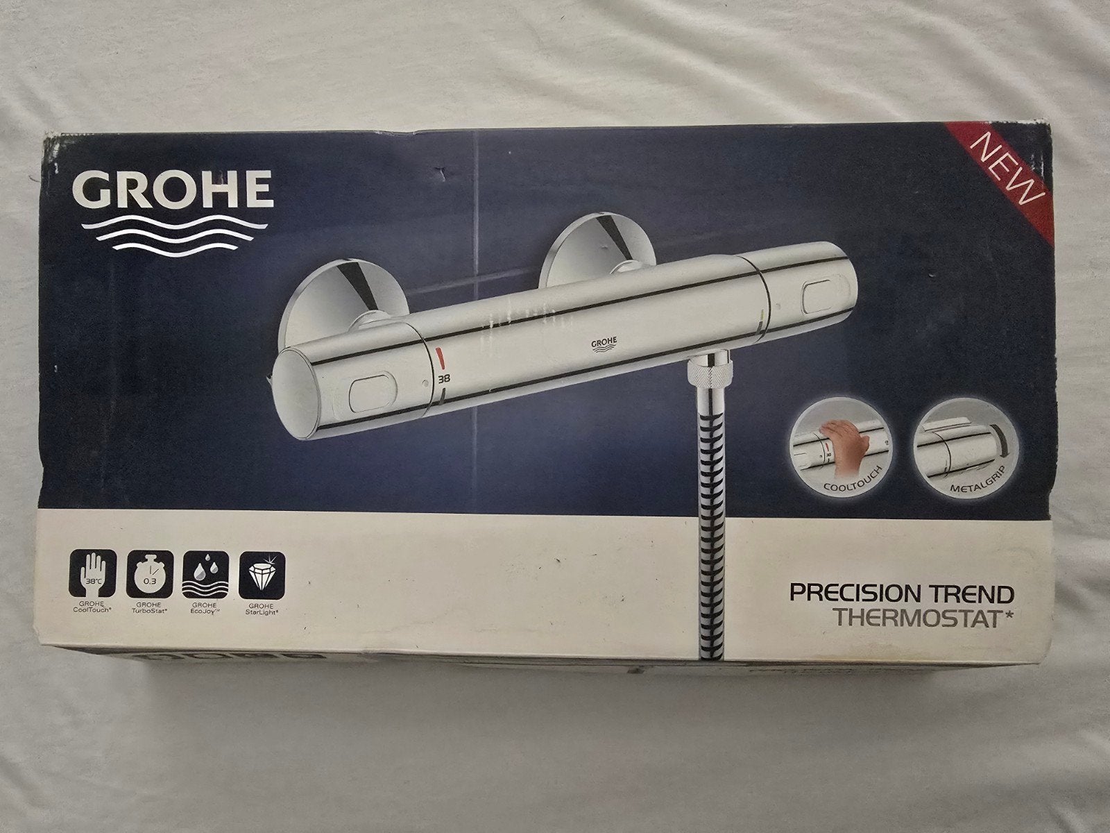 De GROHE Precision Trend New douchekraan thermostatisch, Ophalen, Nieuw, Chroom, Douche