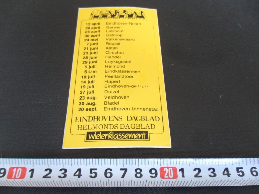 sticker fiets krant eindhovens / helmonds dagblad wielerklas, Ophalen, Zo goed als nieuw