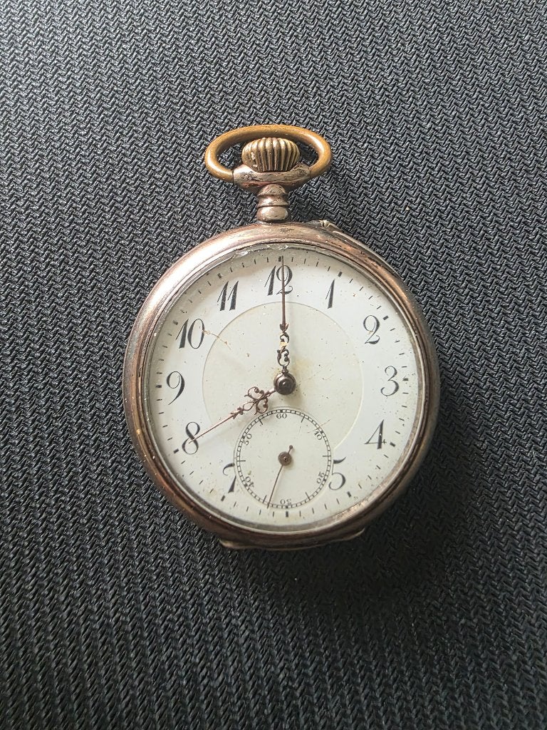 Vintage Galonne Zakhorloge (ca. 1900) – Remontoir 10 Rubis, Overige merken, Zakhorloge, 1900 tot 1930, Ophalen of Verzenden