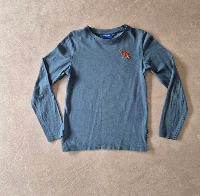 Someone longsleeve shirt dino en Explore backprint mt 140

S, Kinderen en Baby's, Ophalen of Verzenden, Zo goed als nieuw, Jongen