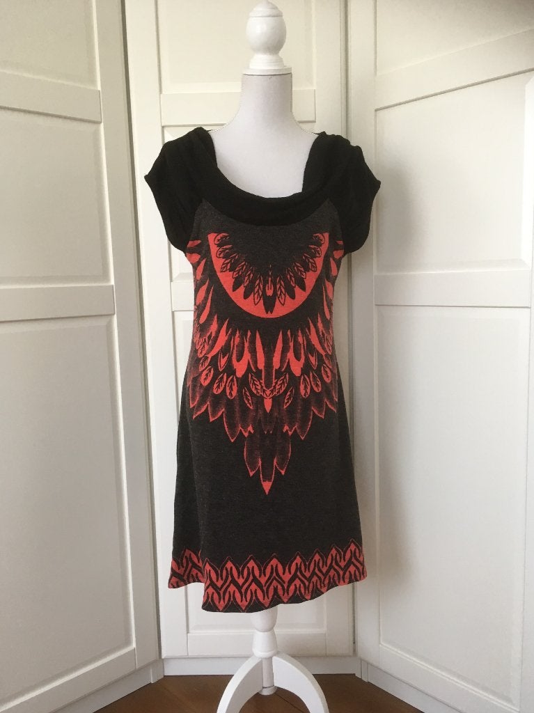 Smash! Barcelona nieuwe grijs zwarte print jurk, maat L, Smash Barcelona, Maat 42/44 (L), Nieuw, Ophalen of Verzenden
