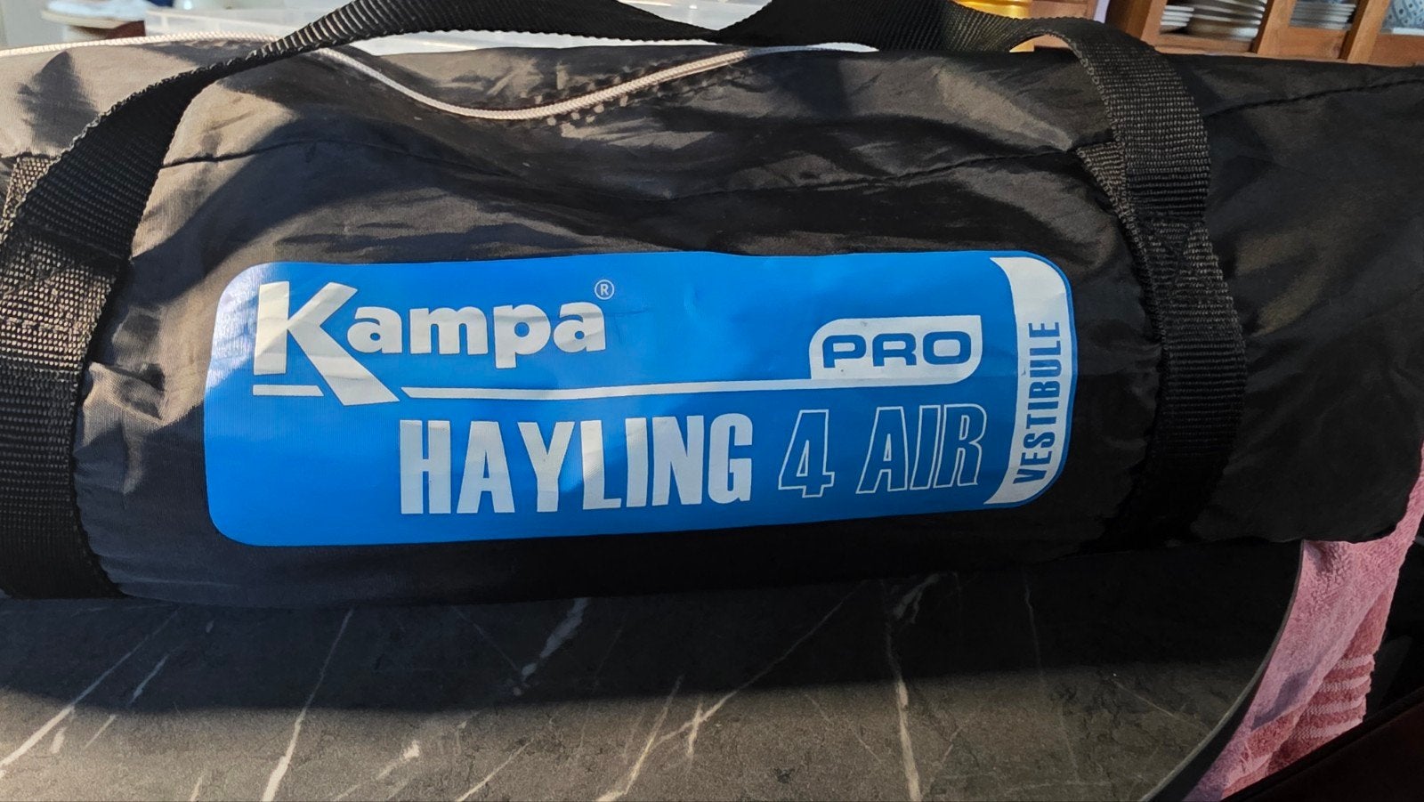Kampa Hayling 4 Air Pro Vestibule - 1 seizoen gebruikt, Caravans en Kamperen, Tenten, Ophalen of Verzenden