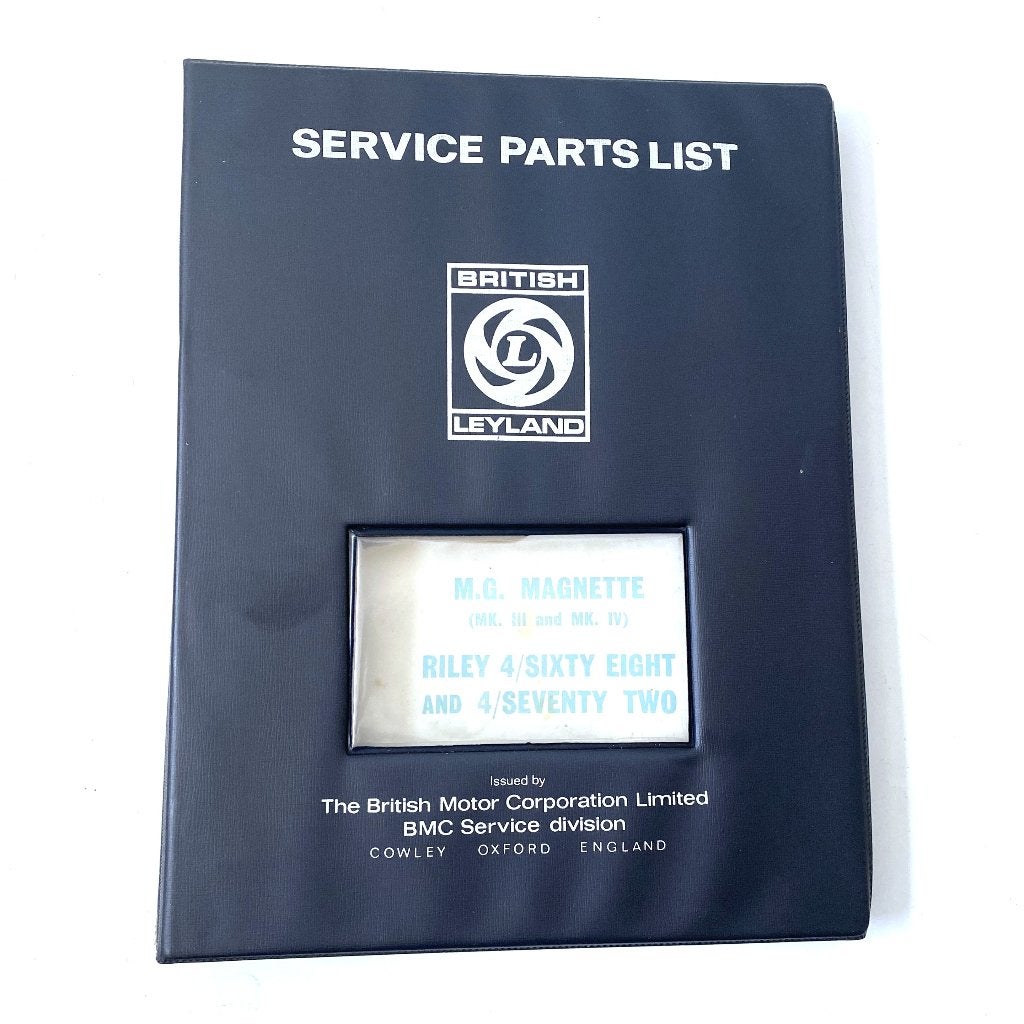MG Magnette / Riley 4 service parts list 1966, Verzenden, Gelezen, Overige merken