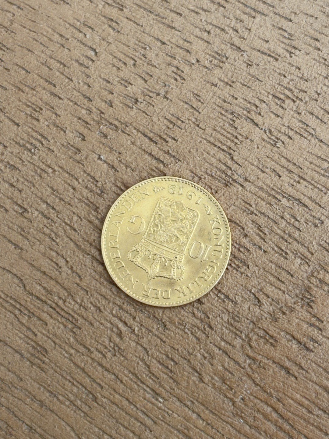 10 Gulden “Gouden Tientje” of Queen Wilhelmina 1912, Ophalen of Verzenden, Overige landen, Overige waardes, Goud