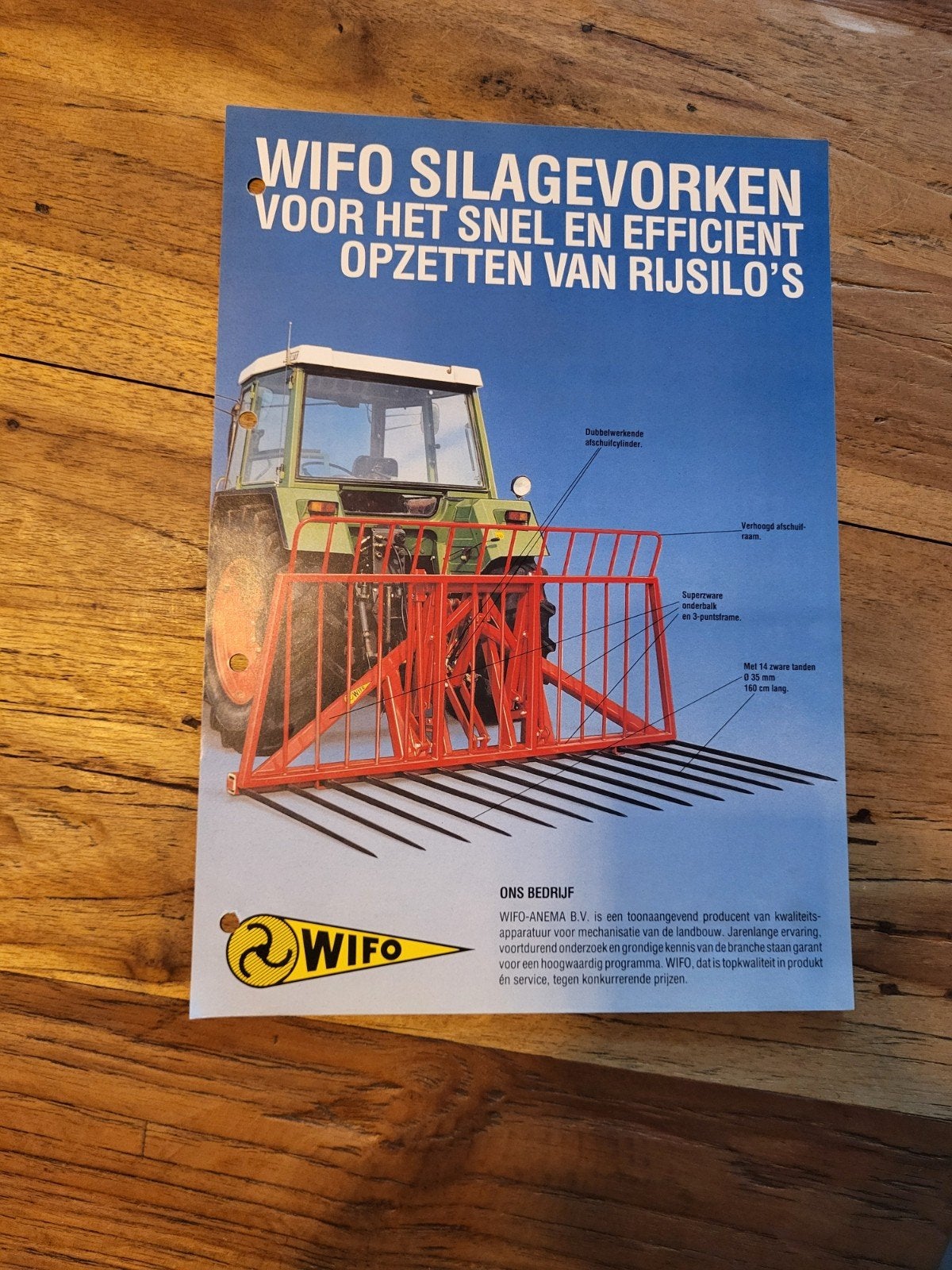 tractor folder WIFO silagevorken, Ophalen of Verzenden, Zo goed als nieuw, Folder