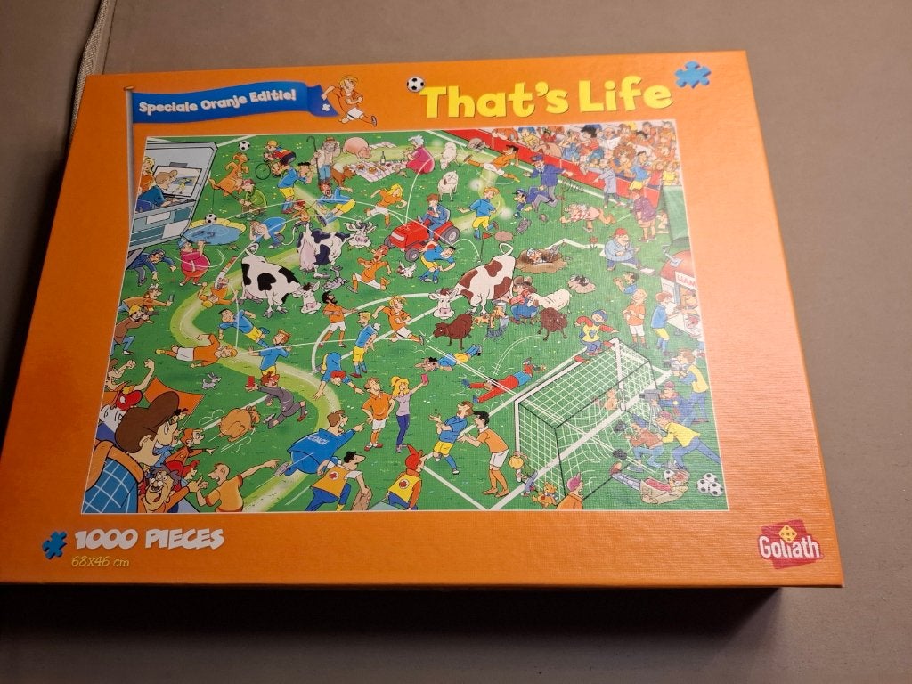 Puzzel That's Life - Speciale Oranje Editie, Ophalen of Verzenden, 500 t/m 1500 stukjes, Zo goed als nieuw, Legpuzzel
