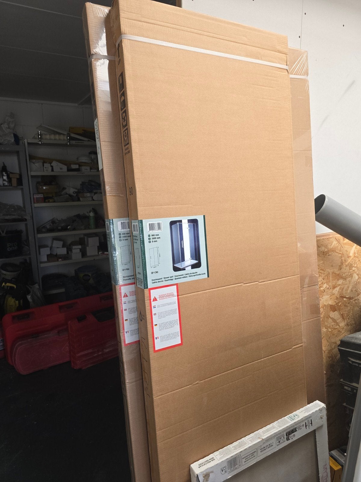 Nieuwe douchewand en hoekpaneel 900x2000mm, 8mm glas, Ophalen, Nieuw, Glas, Douche