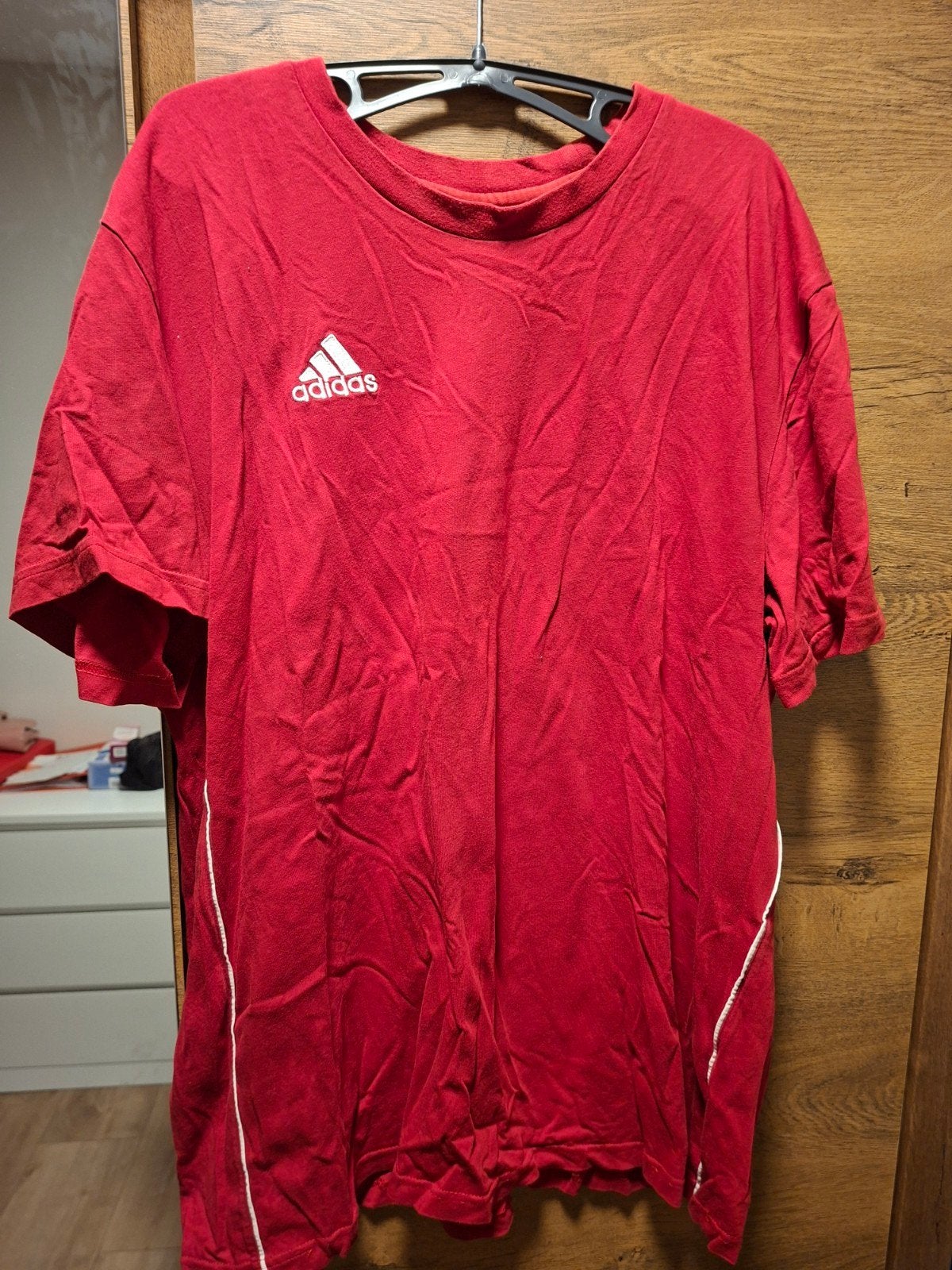 Adidas T-shirt rood - Maat XL, Maat 56/58 (XL), Ophalen of Verzenden, Adidas, Gedragen