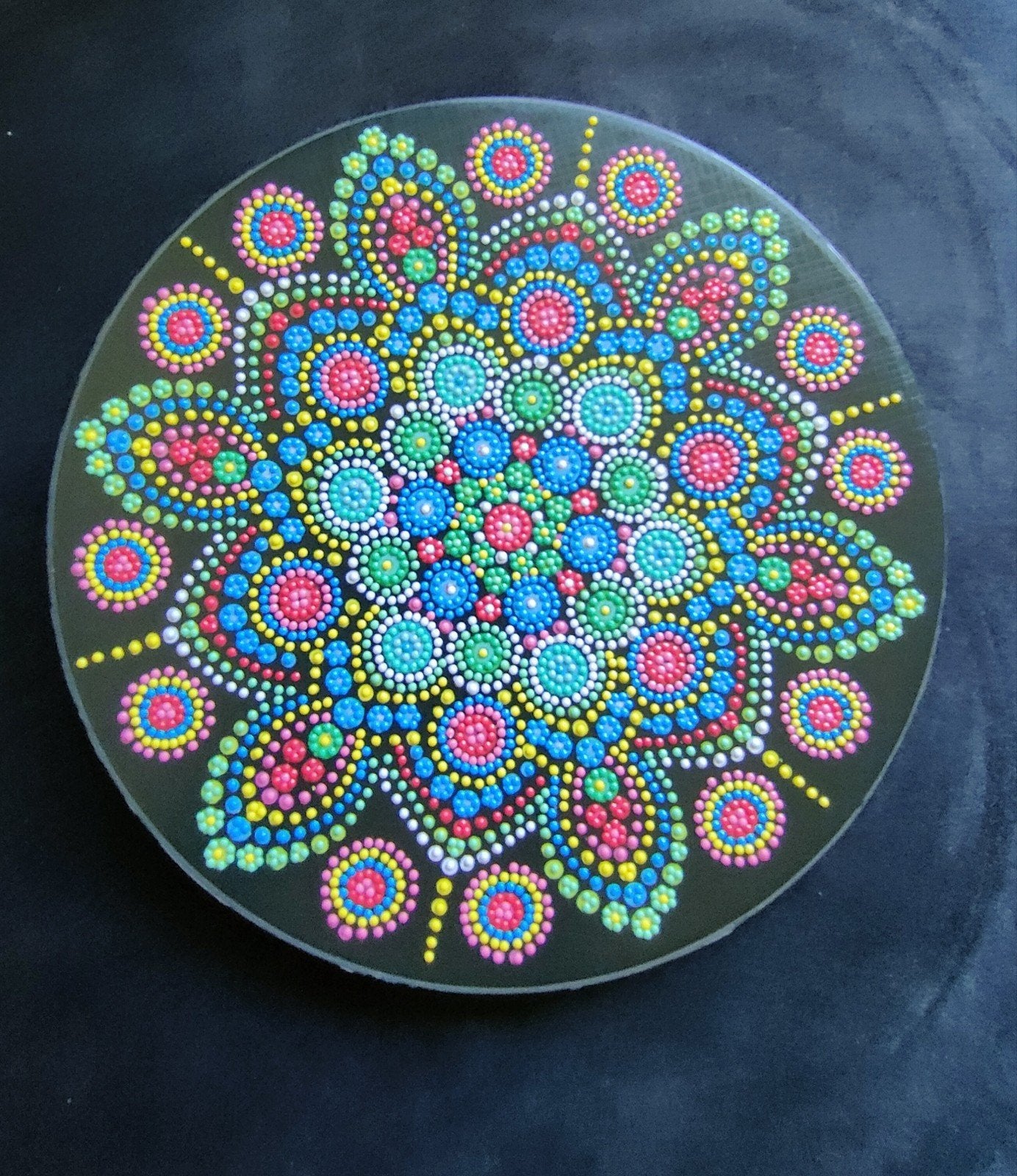 Ronde Diamond Painting Mandala - 30 cm doorsnee, Diamond painting, Nieuw, Ophalen of Verzenden, Meerkleurig