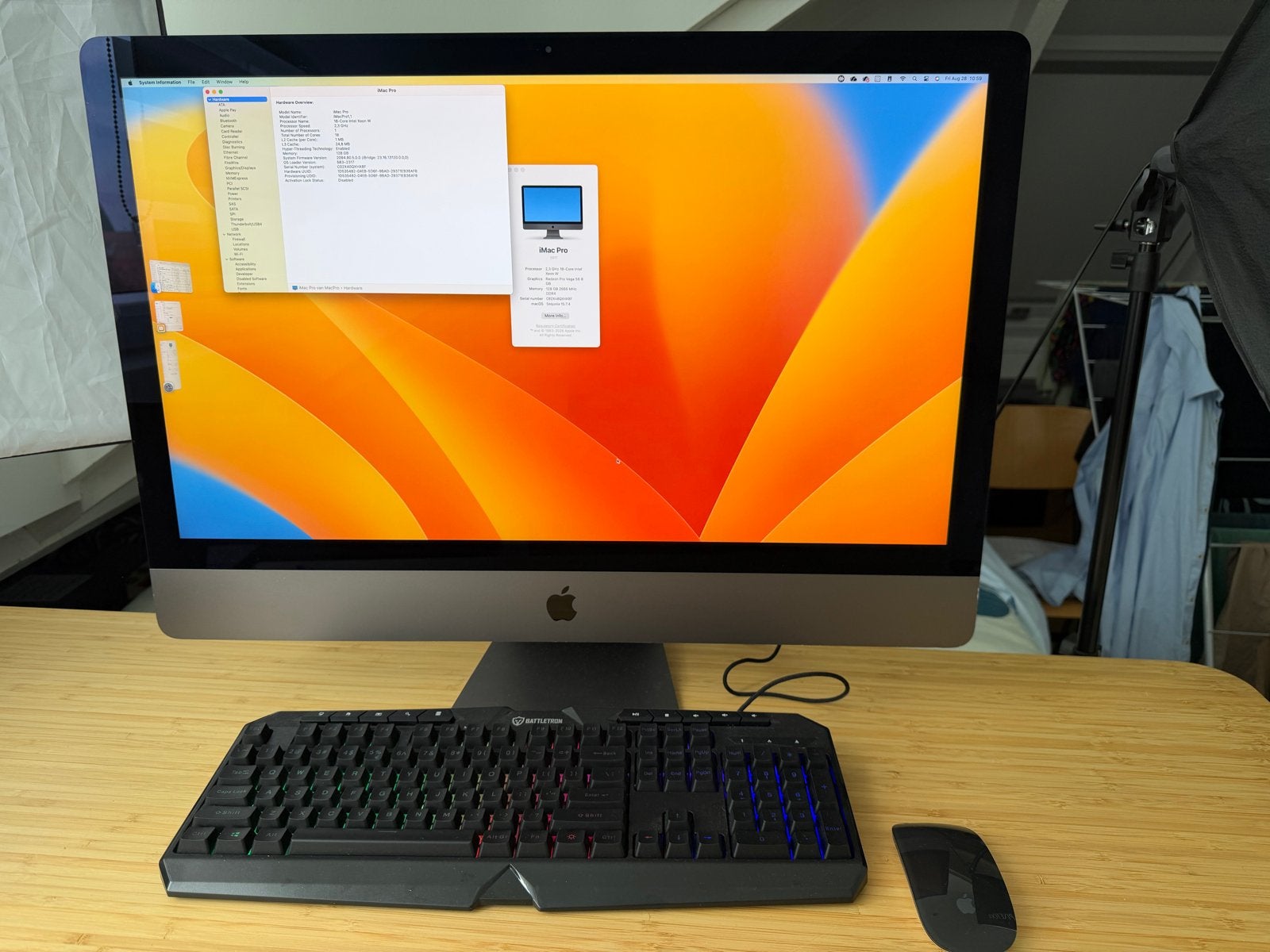 Apple iMac Pro 18-Core Xeon W 128GB RAM 1TB HDD, Computers en Software, Apple Desktops, Ophalen, 64 GB of meer, Gebruikt, 2 tot 3 Ghz