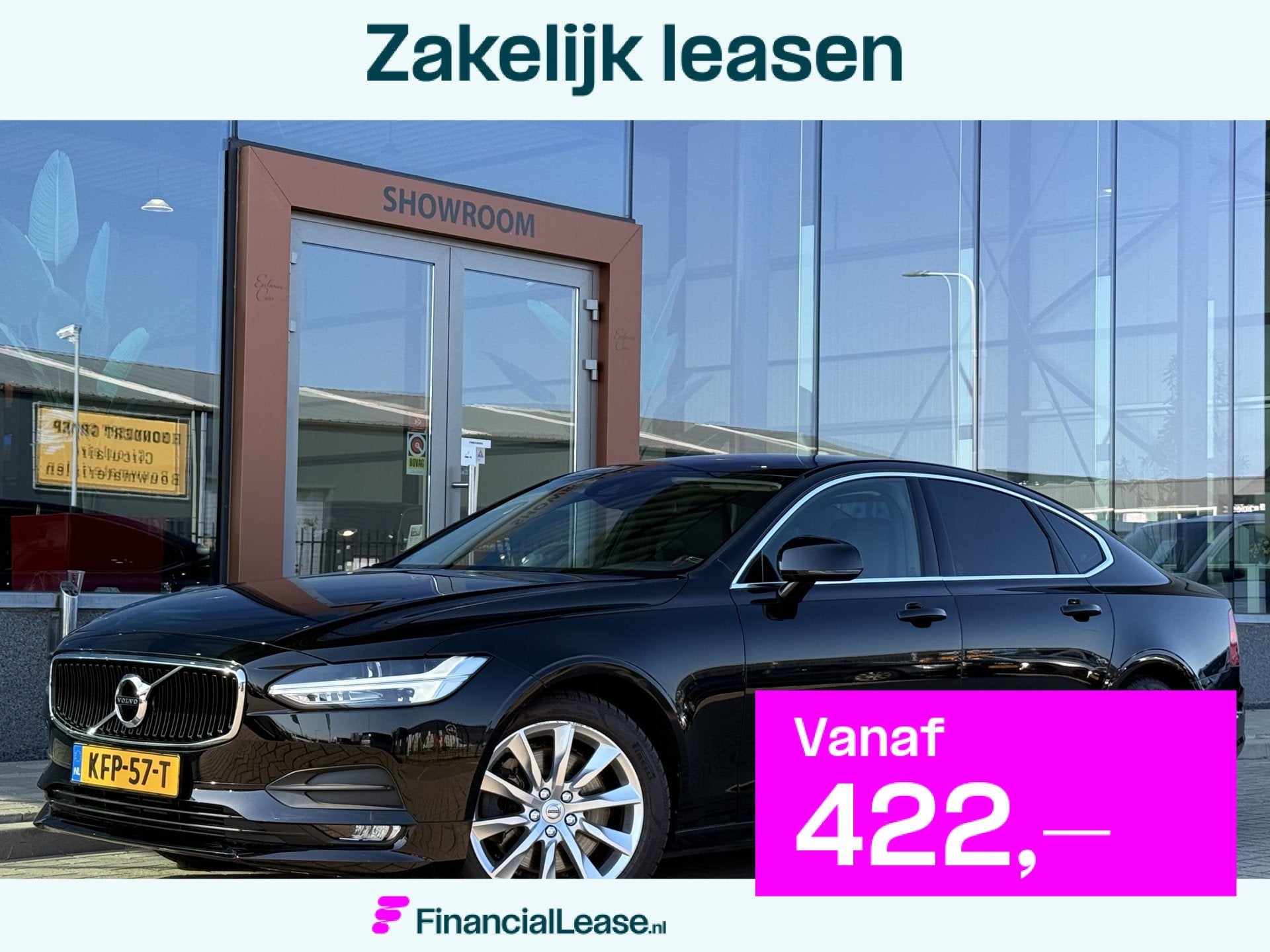 Volvo S90 2.0 T4 Momentum | Leder | Parkeersensor | ACC | Ap, 15 km/l, 1969 cc, Zwart, Leder