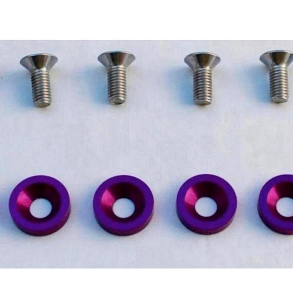 16x Fender Washers tuning jdm paars - Zonder logo M8 16X, Ophalen of Verzenden, H, H, H