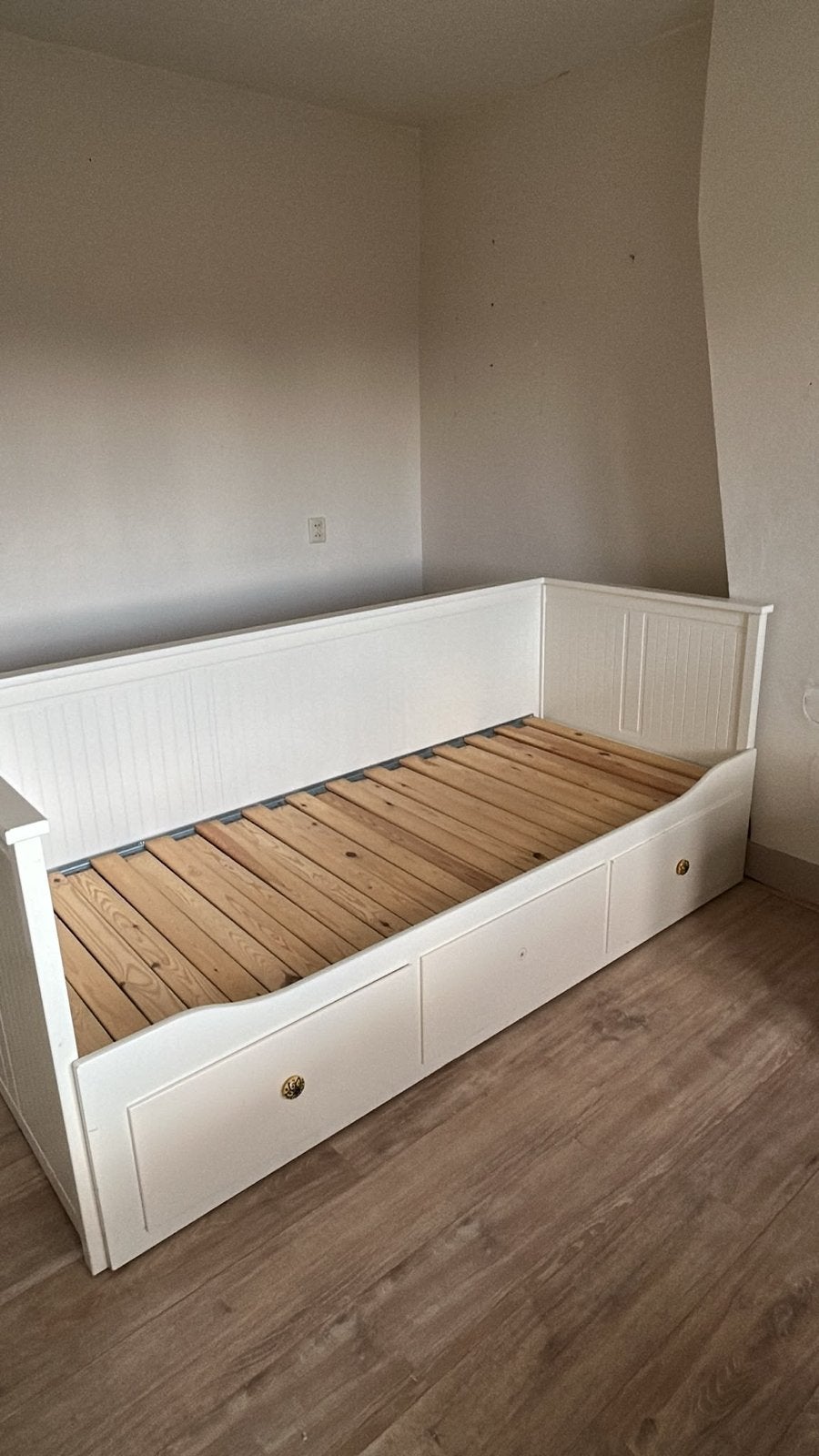 Ikea Brimnes bedbank, Ophalen, Gebruikt, Wit, Tweepersoons