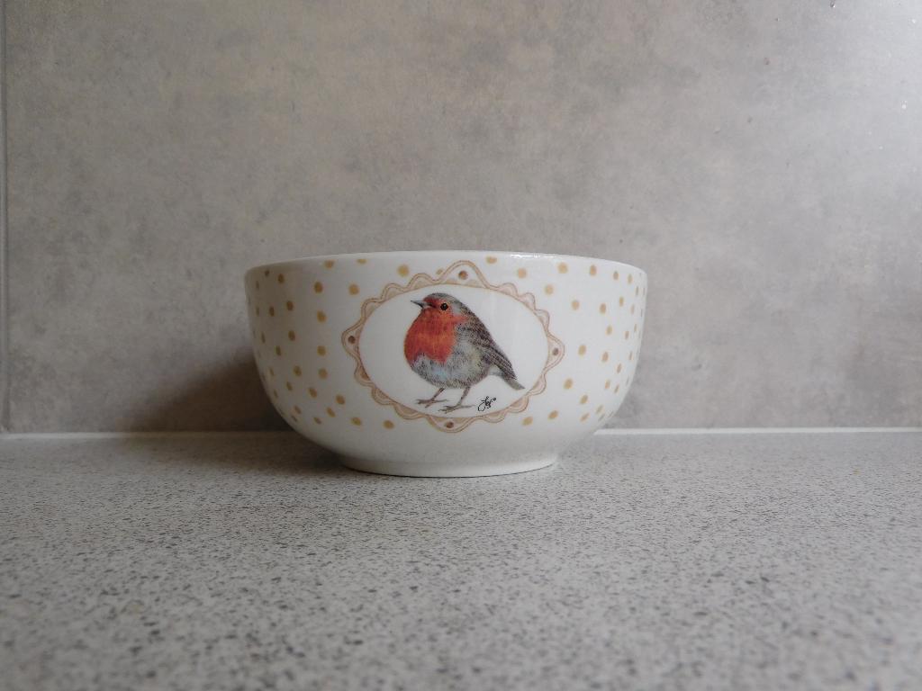 Kom 13,5x6,5 cm. Roodborst World of JET by ter Steege, Huis en Inrichting, Keuken | Servies, Ophalen of Verzenden, Zo goed als nieuw