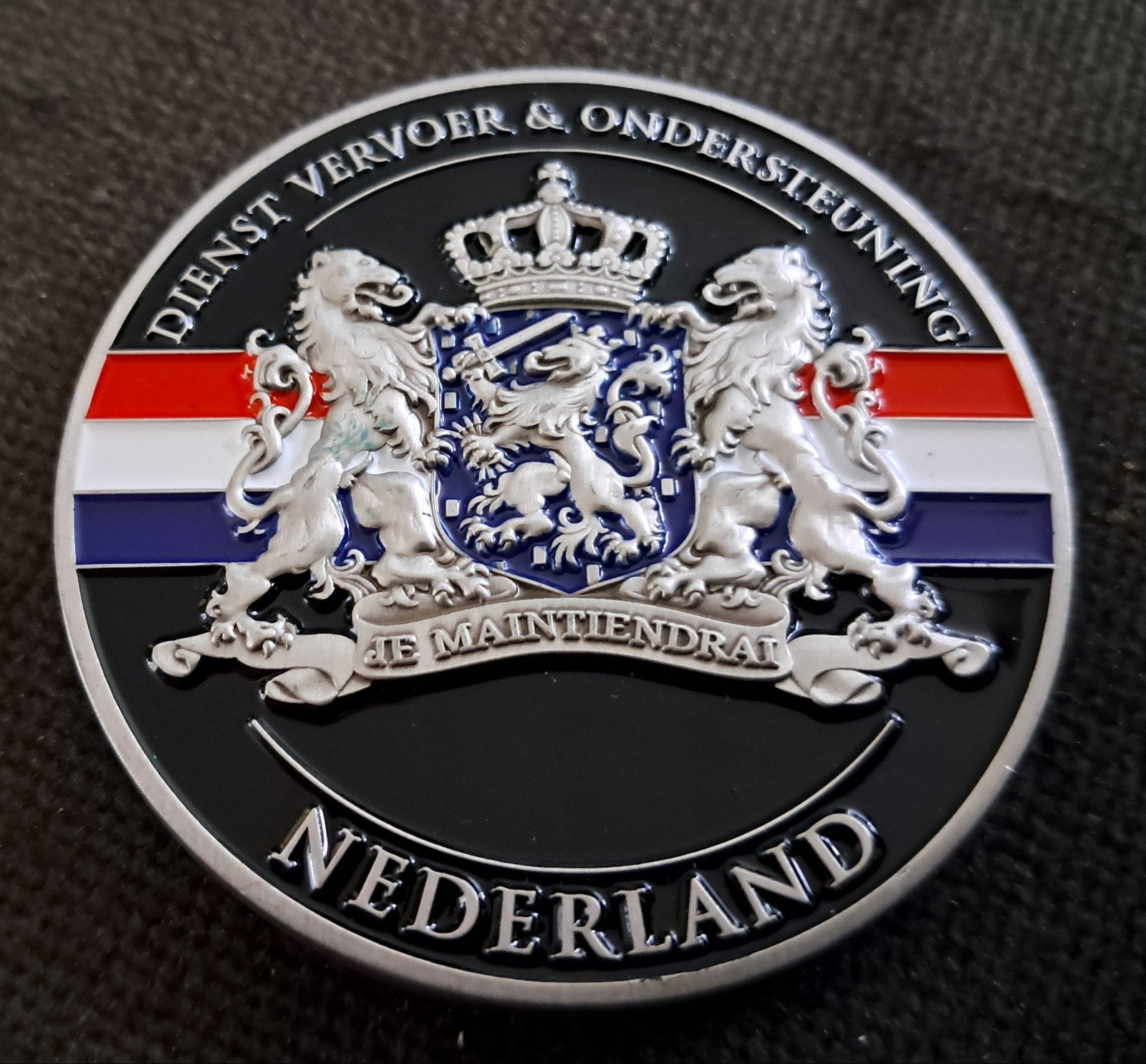 Coin EBV justitie, Verzamelen, Ophalen of Verzenden, Landmacht, Nederland, Embleem of Badge