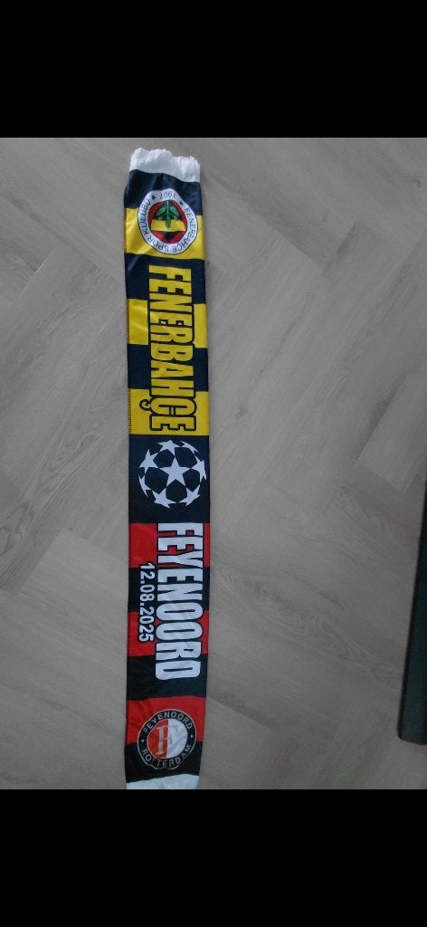 Fenerbache-Feyenoord sjaal, Ophalen of Verzenden, Zo goed als nieuw, Feyenoord, Vaantje of Sjaal