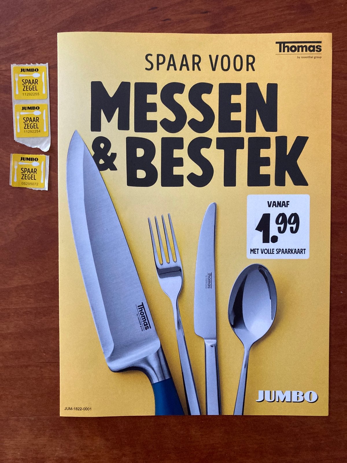 3 losse messenzegels Jumbo, Hobby en Vrije tijd, Ophalen, Winkel, Super of Benzinepomp, Zegels, Bonnen of Punten