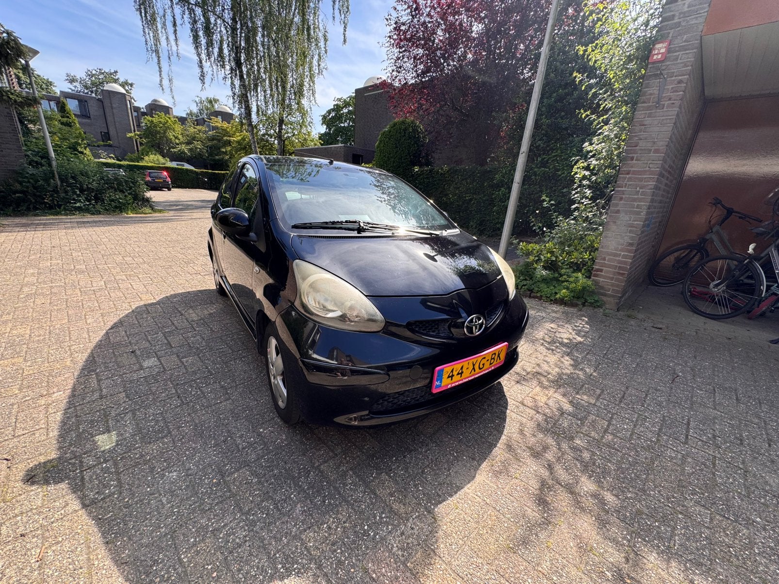 Toyota Aygo 1.0 12V Vvt-i 5DRS 2007 Zwart, Auto's, Toyota, Voorwielaandrijving, Stof, Zwart, USB