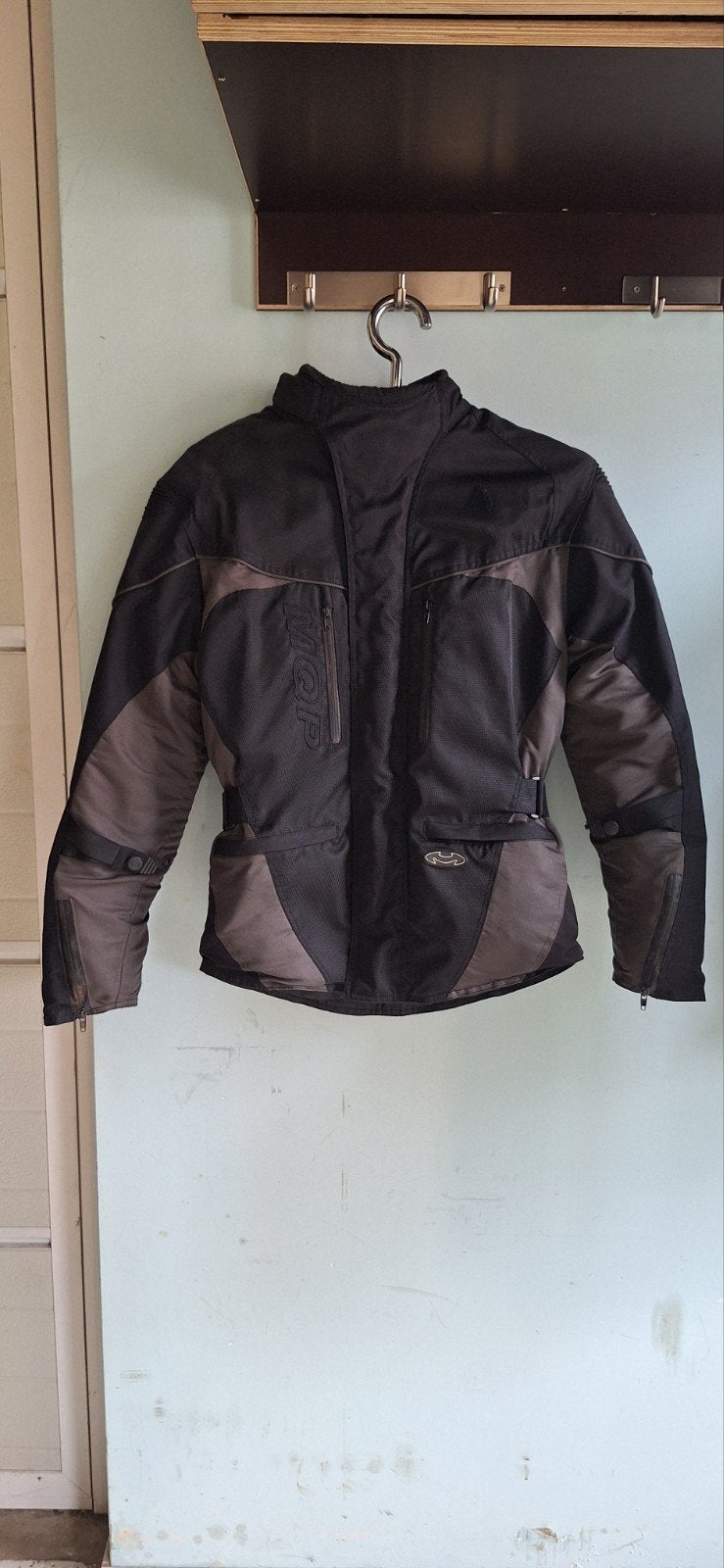 MQP Motorjas Textiel Zwart/Grijs Maat XS, Ophalen of Verzenden, Tweedehands, Dames, Jas | textiel