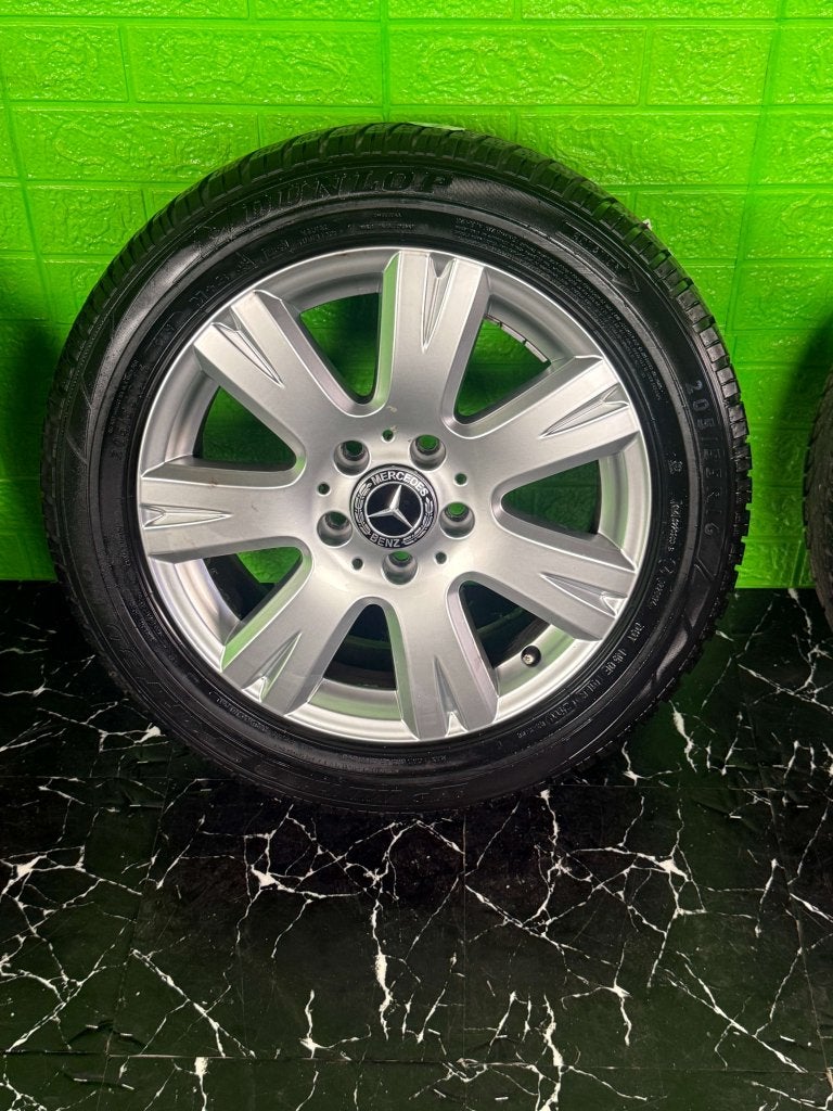 Originele Mercedes C-Klasse velgen 16" 5x112 W204 winter 7mm, Niet ingevuld, Gebruikt, 16 inch, Banden en Velgen