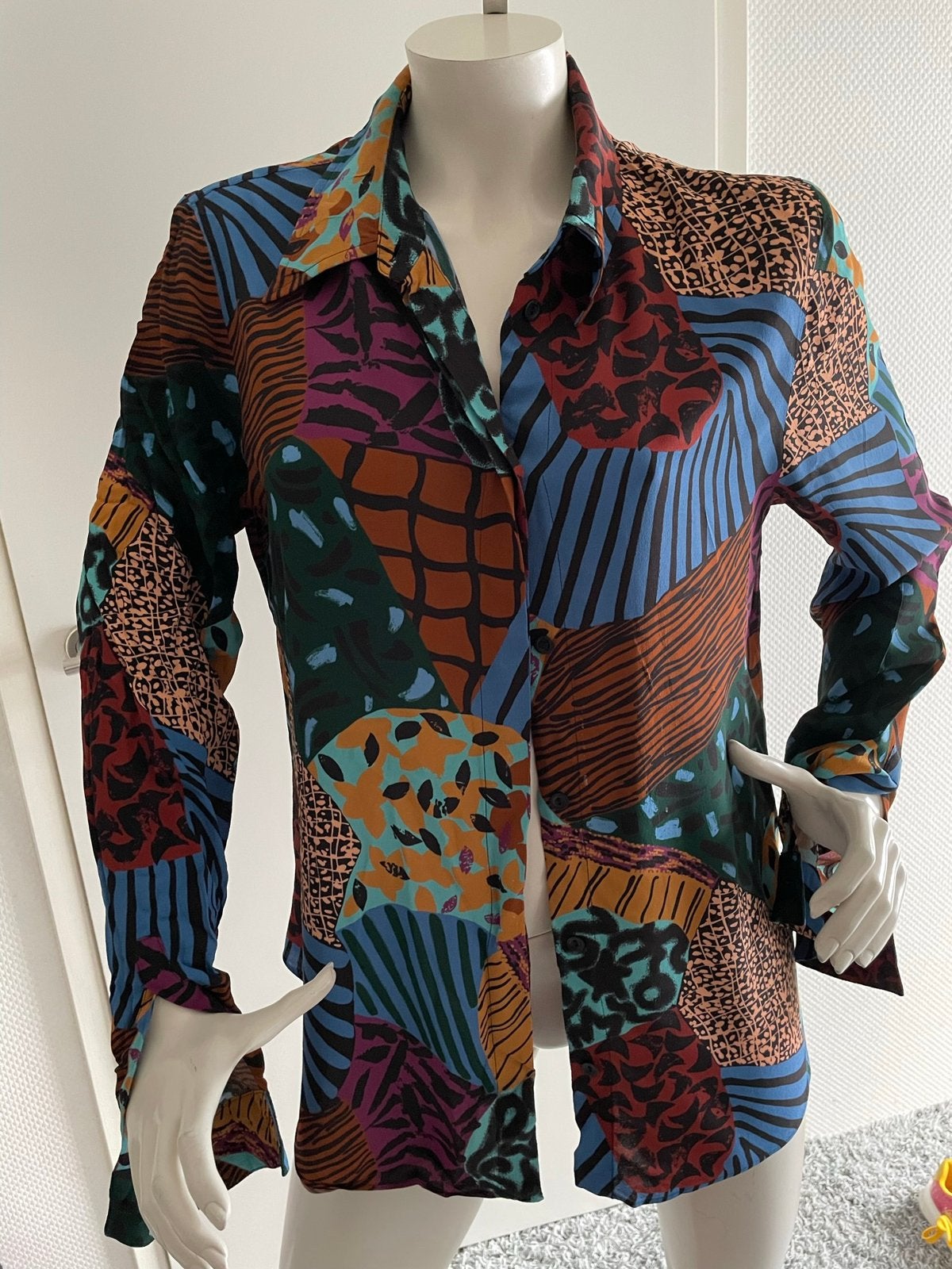 M missoni blouse met mooie kleur combinatie maat it 42., Kleding | Dames, Maat 38/40 (M), Meerkleurig, ., Ophalen of Verzenden