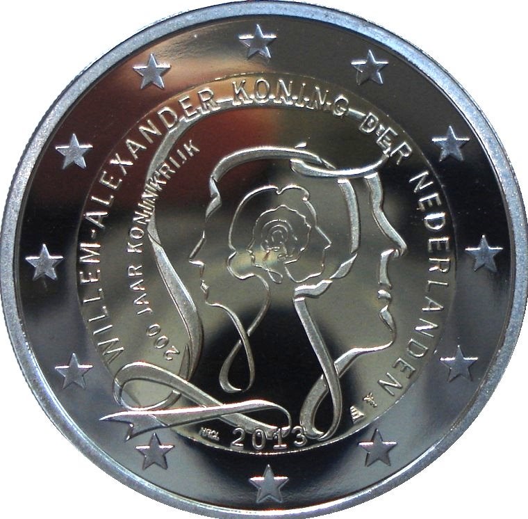Nederland 2 euro 2013 (200 jaar Koninkrijk, proof), Postzegels en Munten, Munten | Nederland, Ophalen of Verzenden, Koningin Beatrix