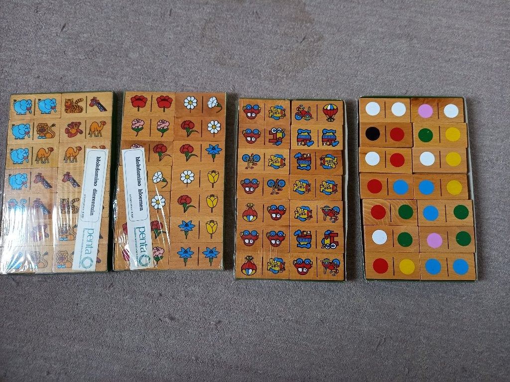 4 Dozen Penta Houten Domino (Professioneel Schoolmateriaal), Penta, Overige typen, Onbekend, Ophalen of Verzenden