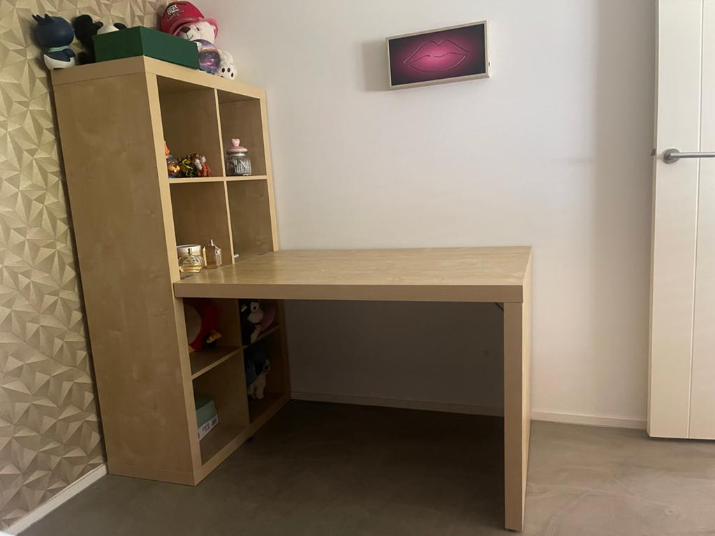 Praktische Buro/Kast combi - Ideaal voor thuiskantoor, Huis en Inrichting, Ophalen, Opbergruimte, Gebruikt, Hout