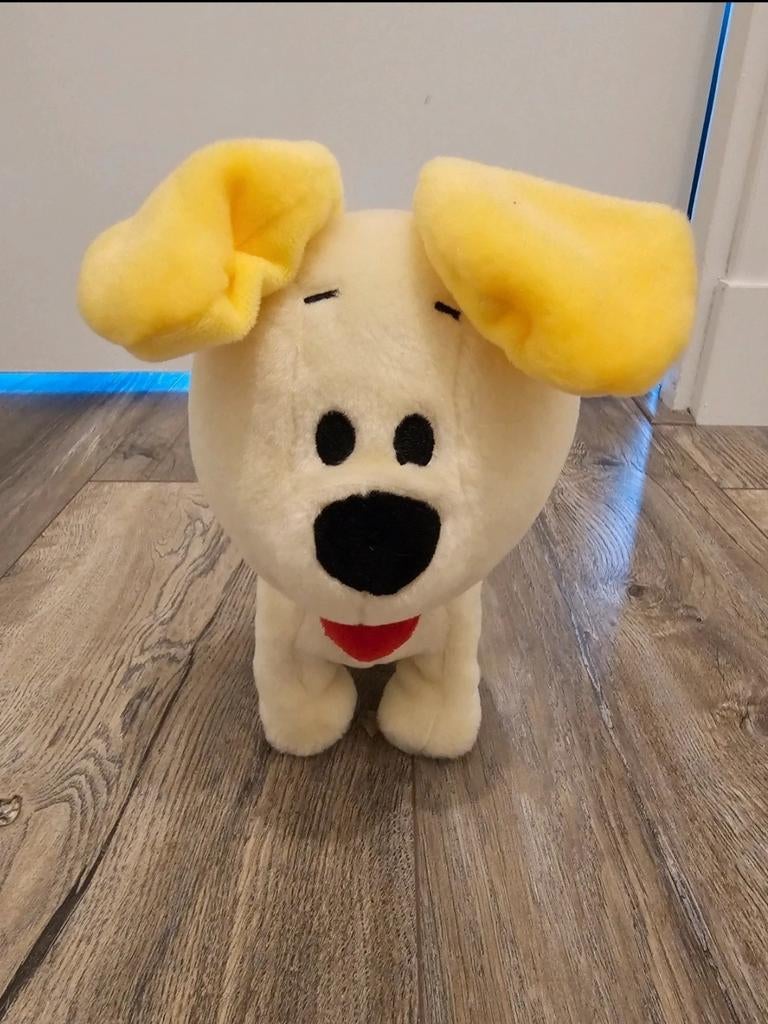 Interactieve knuffelhond die loopt en blaft, Kinderen en Baby's, Speelgoed | Knuffels en Pluche, Gebruikt, Beige, Interactief