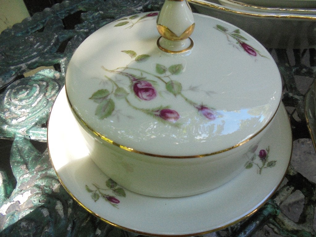 Botervloot Winterling Bavaria MARLENE met wilde roze roos, Ophalen of Verzenden