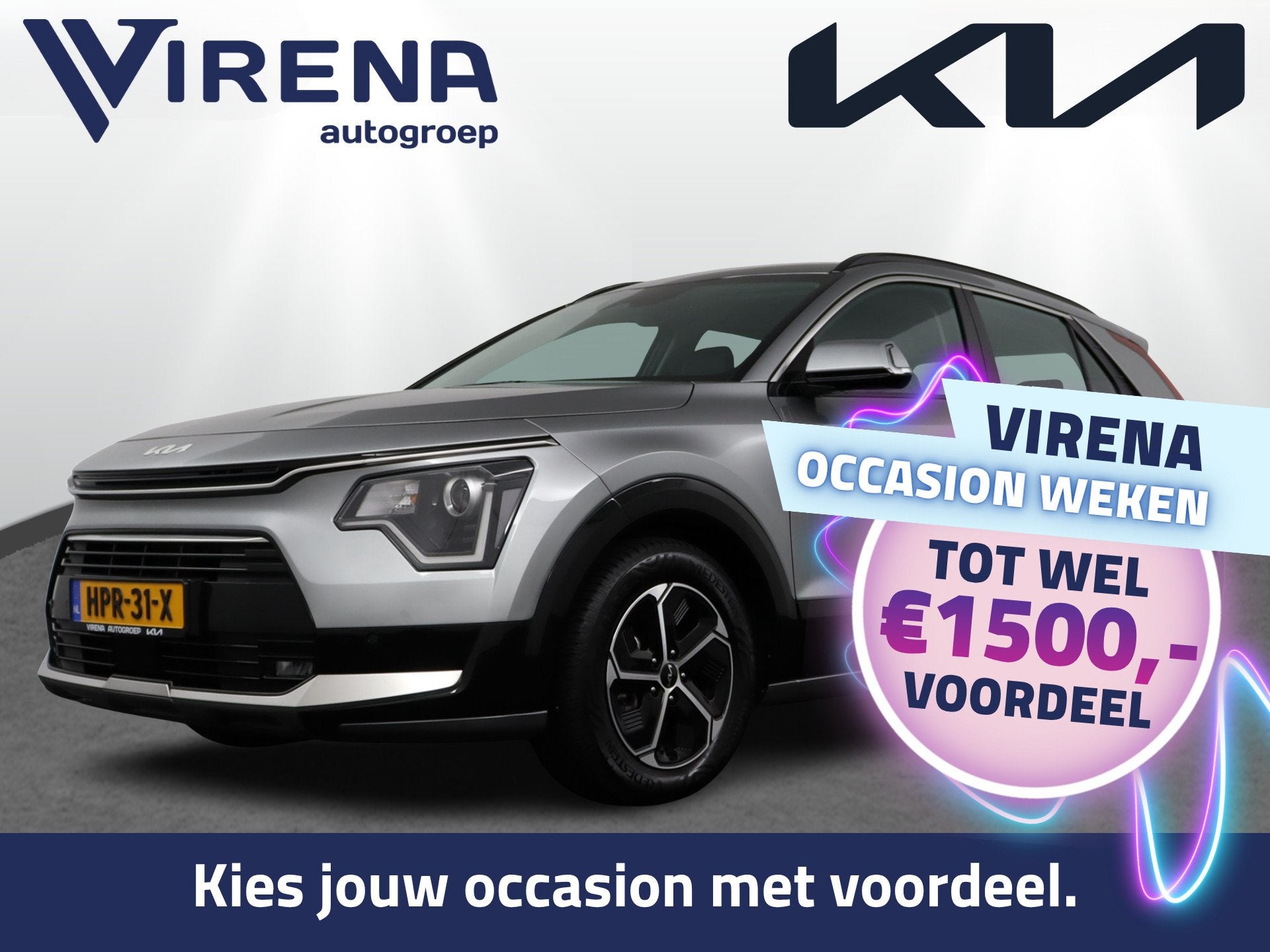 Kia Niro 1.6 GDi Hybrid DynamicLine - Climate Control - Adap, 1374 kg, Stof, Gebruikt, Origineel Nederlands