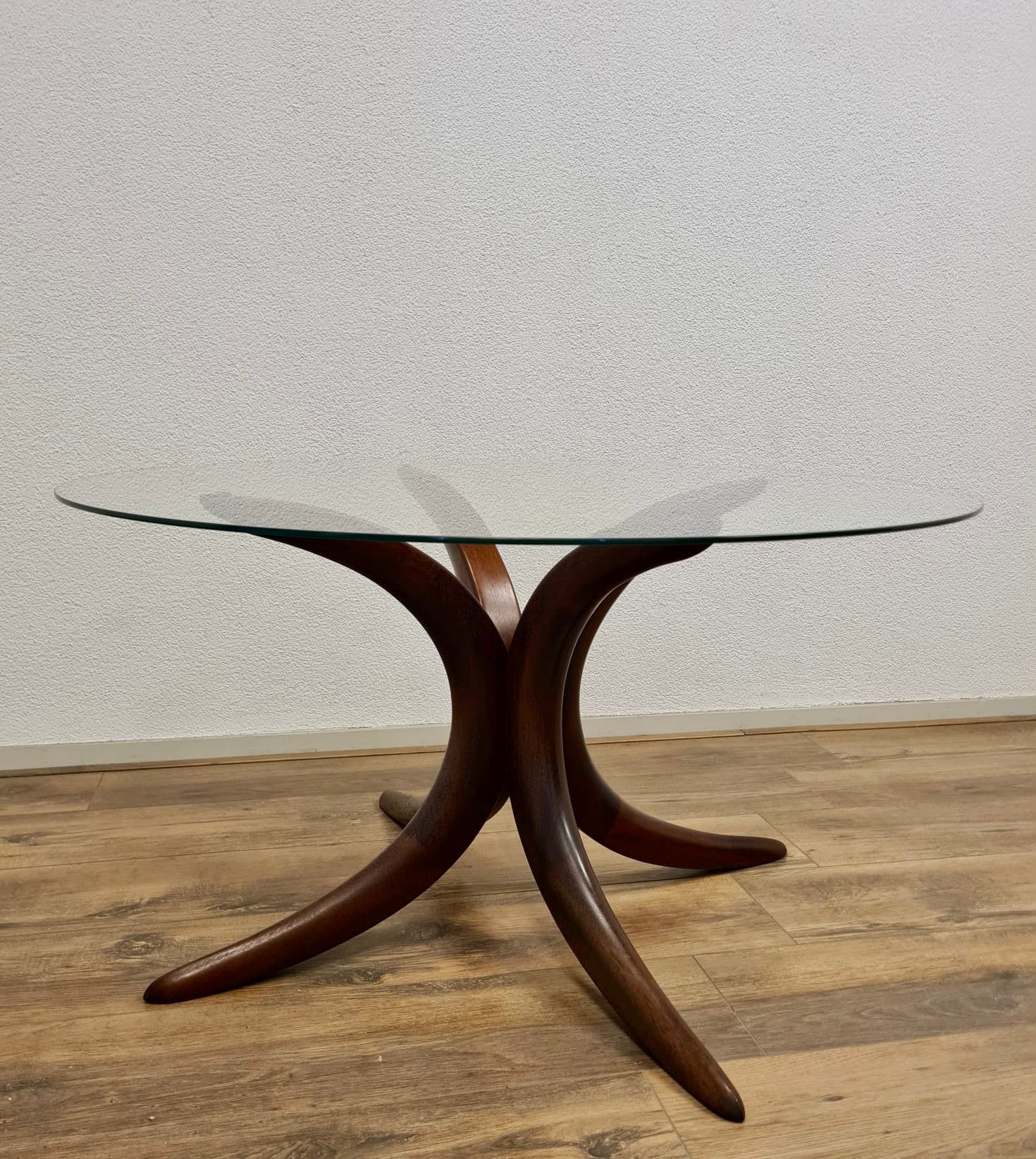 vintage Deense salontafel koffietafel jaren 60 / 70, Huis en Inrichting, Tafels | Salontafels, Ophalen, Vintage jaren 60/70, Glas