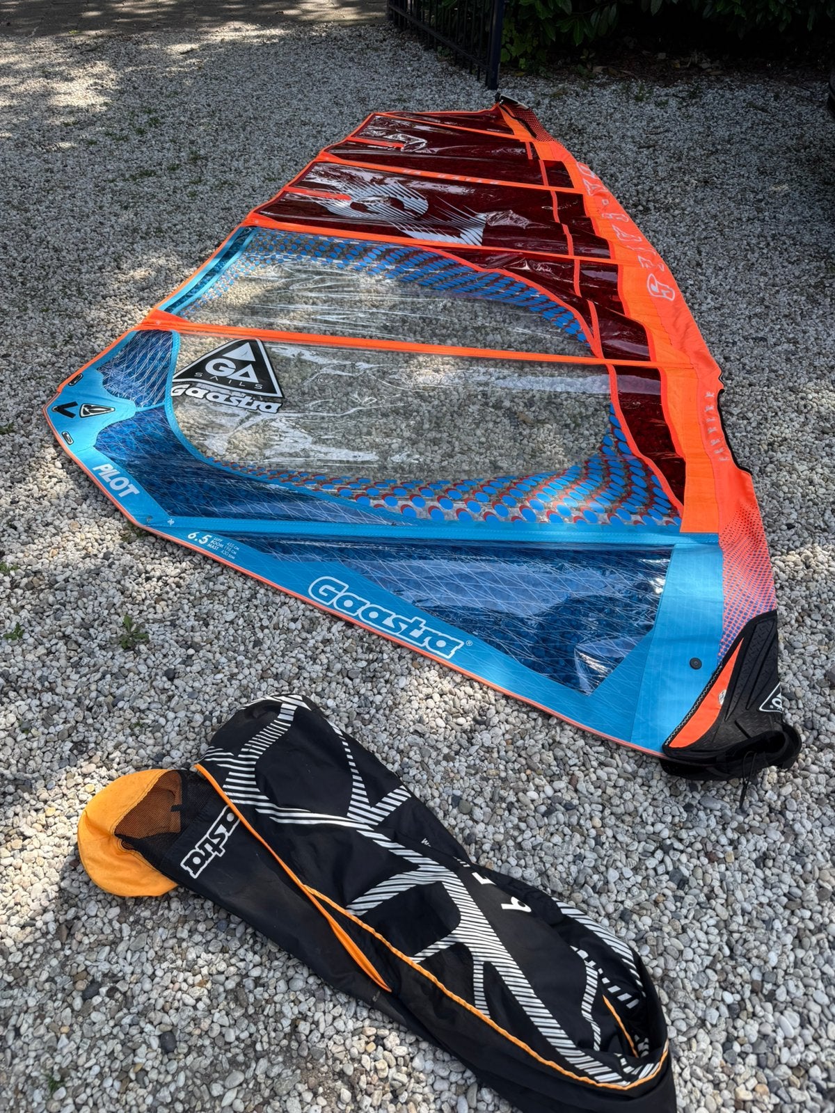 GA Sails 6.5 Pilot Freeride zeil mooie staat evt compleet, Ophalen, Met draagtas, Gaastra, 6.5 m² tot 8 m²
