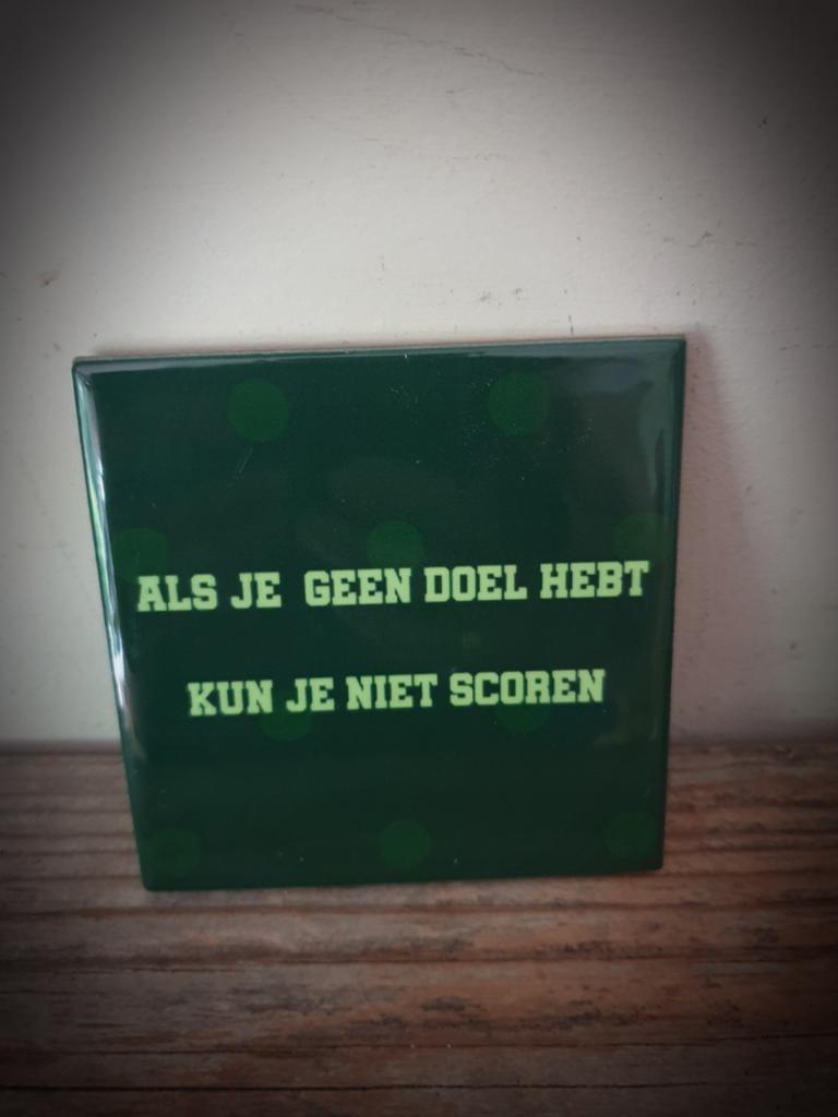 Tekst tegel met spreuk "Geen doel", Ophalen of Verzenden, Nieuw