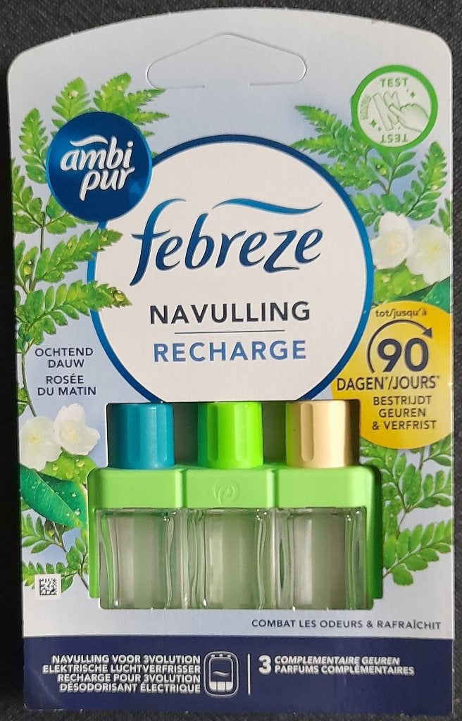 Ambi Pur Febreze 3Volution navulling Ochtenddauw, Meerkleurig, Overige materialen, Overige stijlen, Nieuw