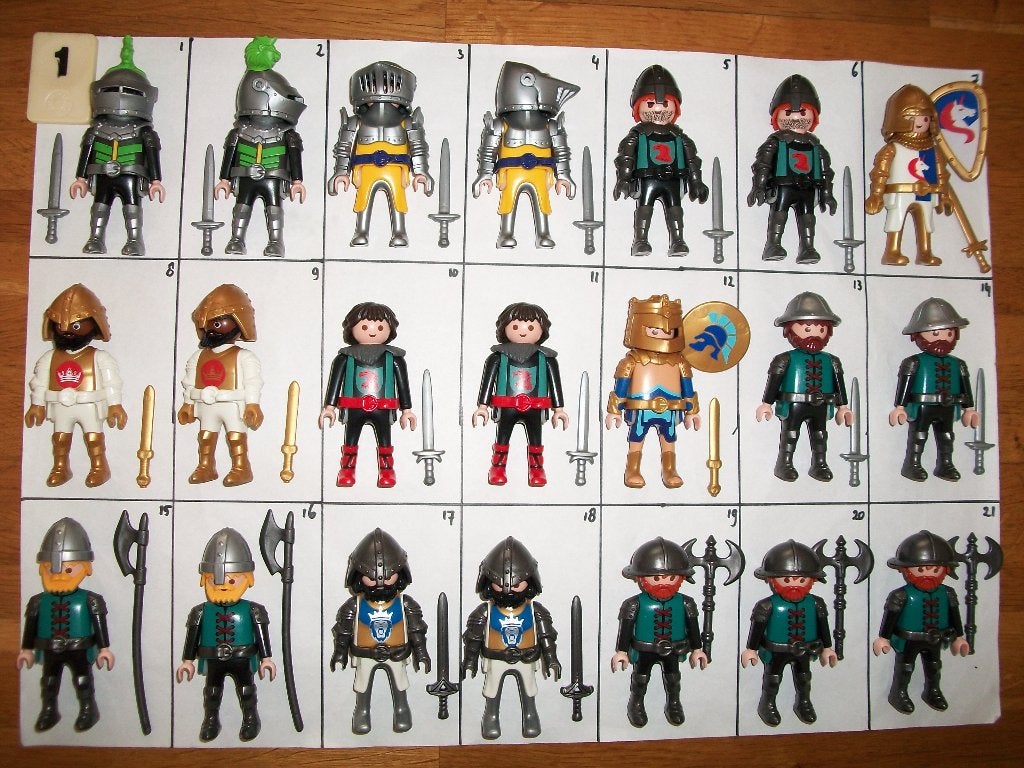 A4 Ridders / Vikingen / schilden / figuren / poppetjes, Complete set, Nieuw, Ophalen of Verzenden, Knights